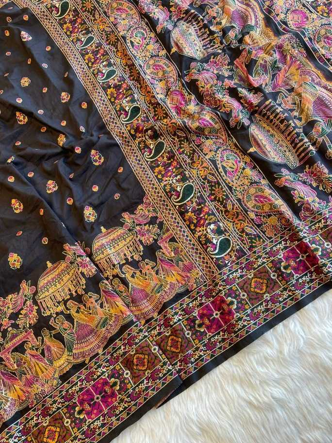 Ynf Pure Soft KESH484 KALA Silk Sarees Wholesale Fancy Silk Sarees Zari Border Silk Sarees Pashmina Silk Sarees Manufacturer- Kapda Export