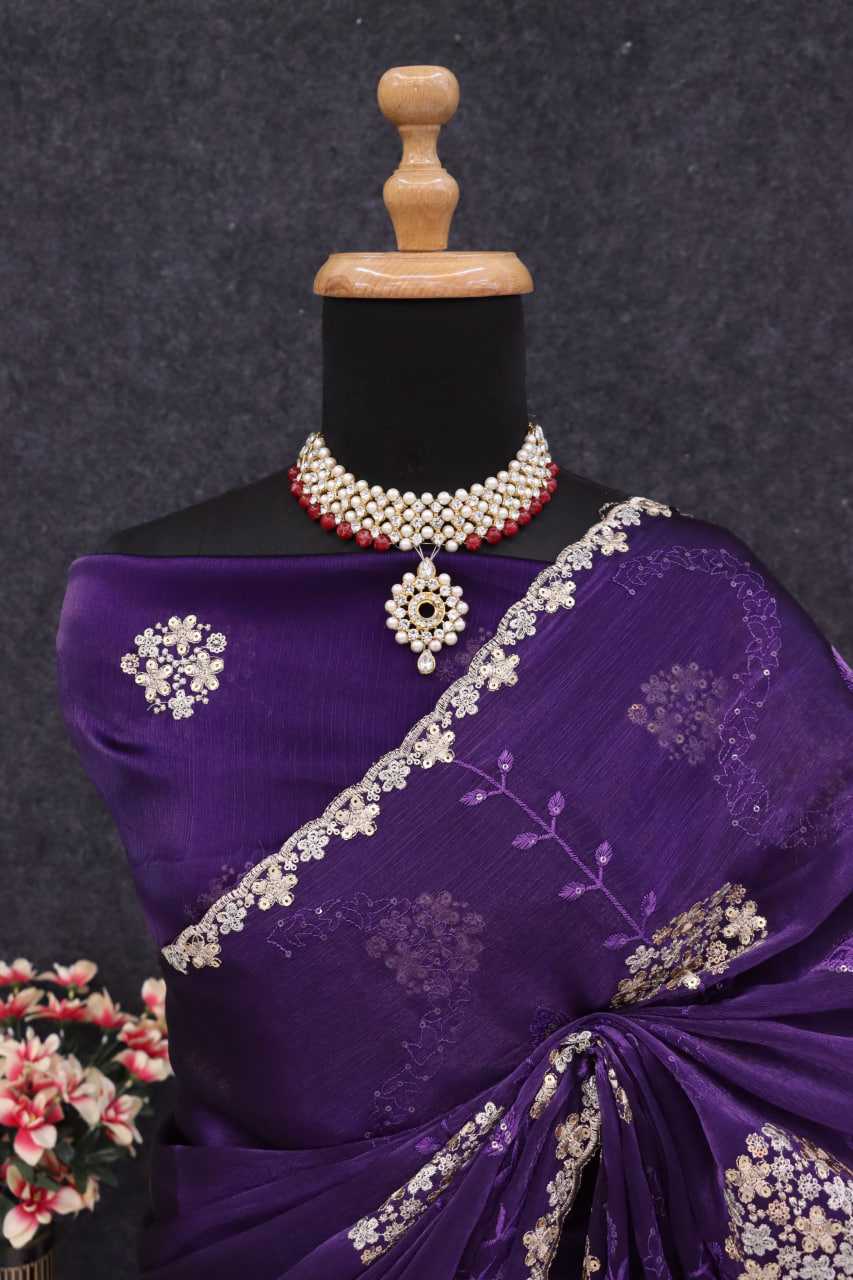 Ynf Pure Soft KESH689 801 Sarees Wholesale Jimmy Choo Sarees Sequence Sarees Chiffon Sarees Manufacturer- Kapda Export