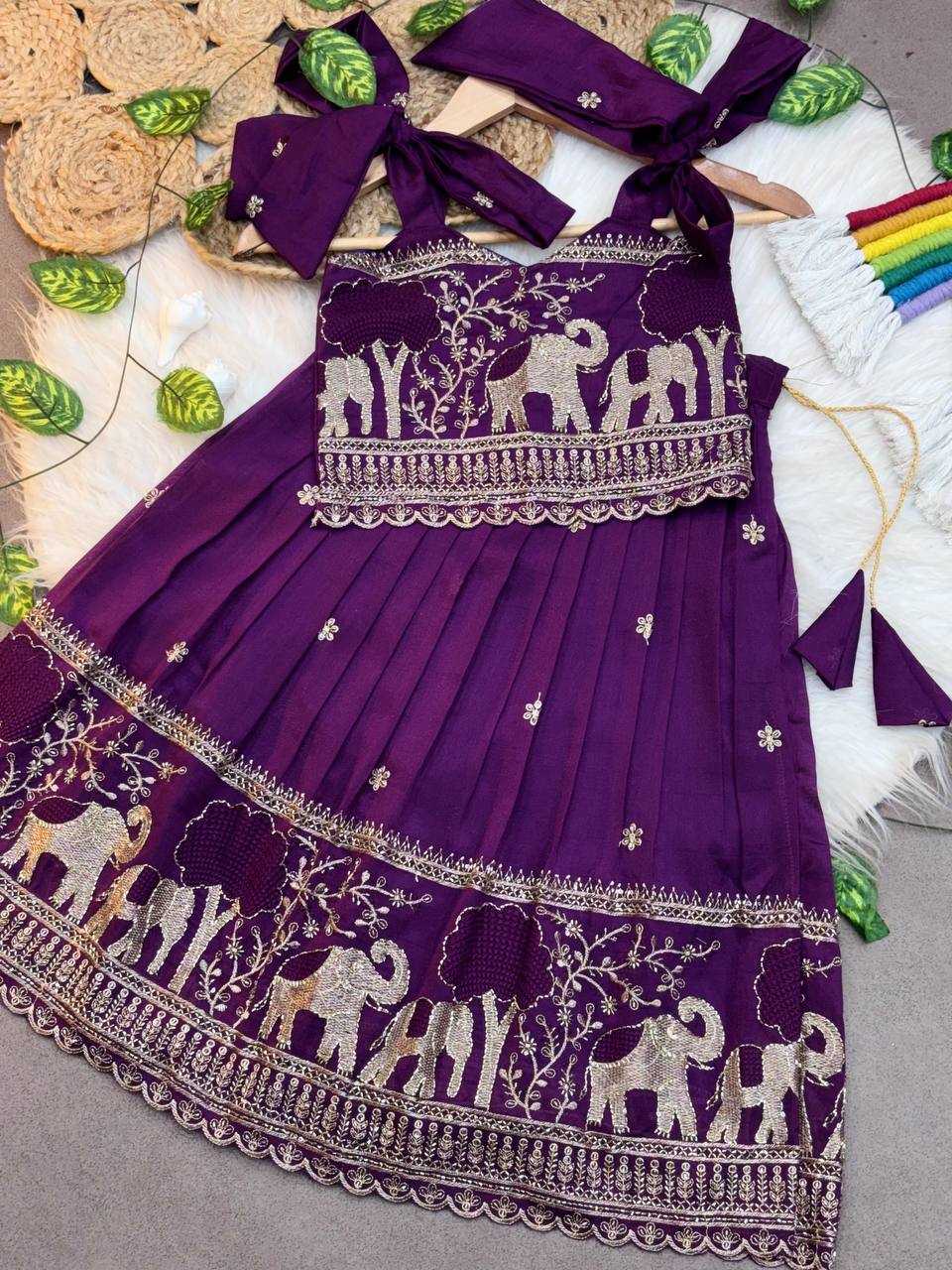Ynf Pure Soft KESH709 33 Kids Wear Wholesale Kids Lehenga Kids Lehenga Choli Girls Ethnic Wear Manufacturer- Kapda Export