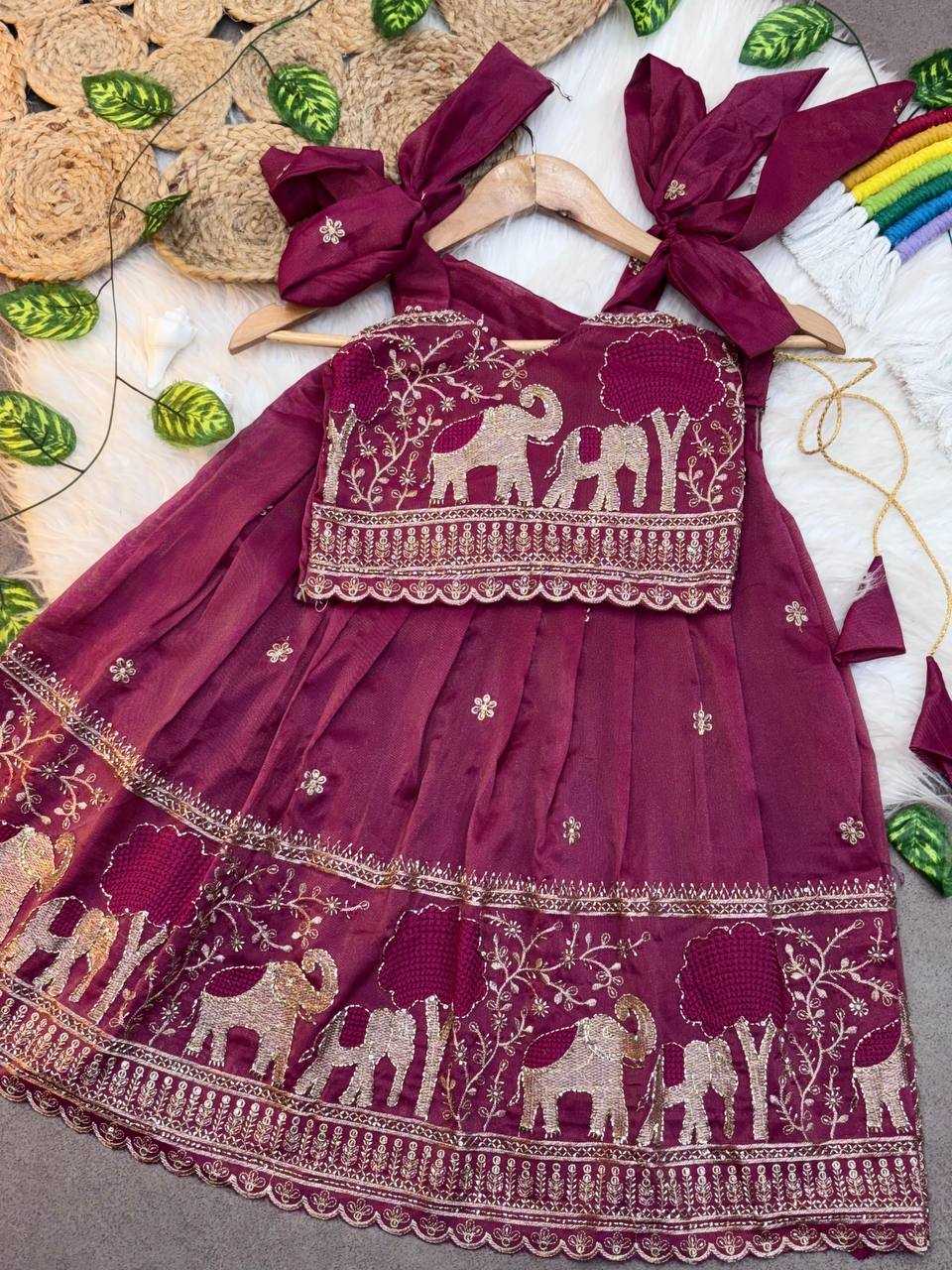 Ynf Pure Soft KESH709 33 Kids Wear Wholesale Kids Lehenga Kids Lehenga Choli Girls Ethnic Wear Manufacturer- Kapda Export