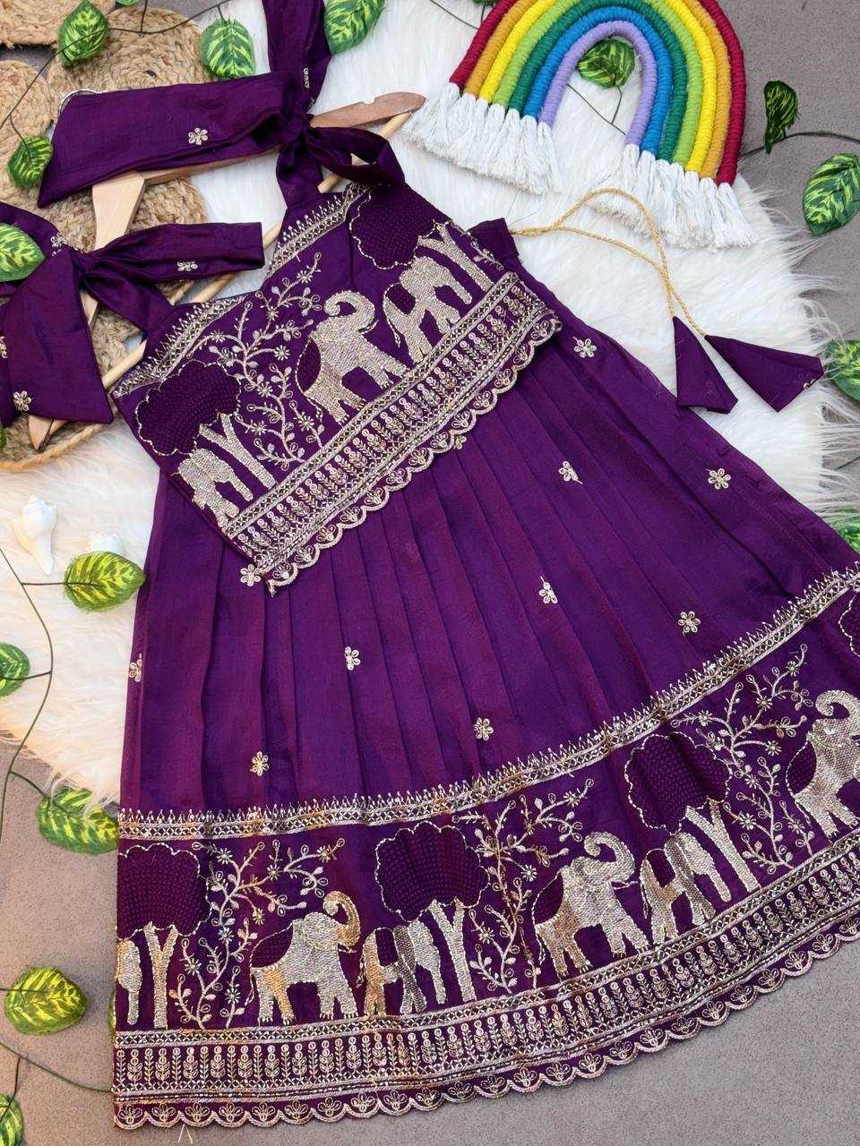 Ynf Pure Soft KESH709 33 Kids Wear Wholesale Kids Lehenga Kids Lehenga Choli Girls Ethnic Wear Manufacturer- Kapda Export