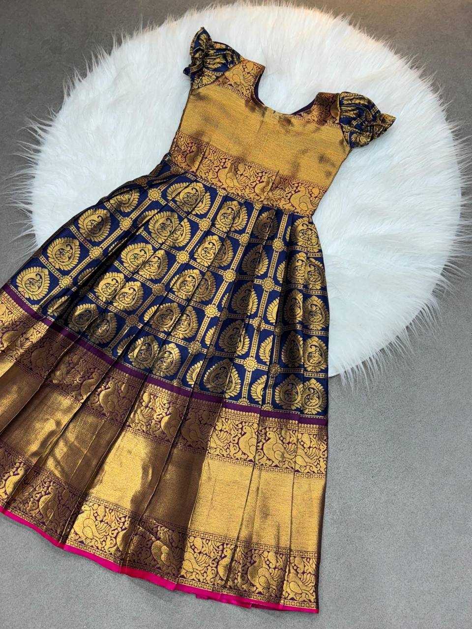 Ynf Pure Soft Shiffon KESH709 02 Kids Wear Wholesale Kids Gown Indian Wear For Kids Kids Wedding Outfits Manufacturer- Kapda Export