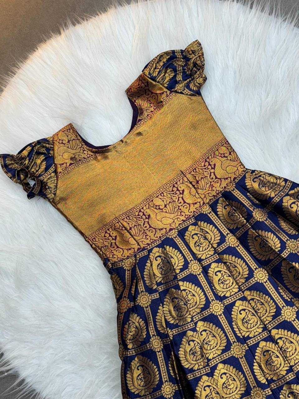 Ynf Pure Soft Shiffon KESH709 02 Kids Wear Wholesale Kids Gown Indian Wear For Kids Kids Wedding Outfits Manufacturer- Kapda Export