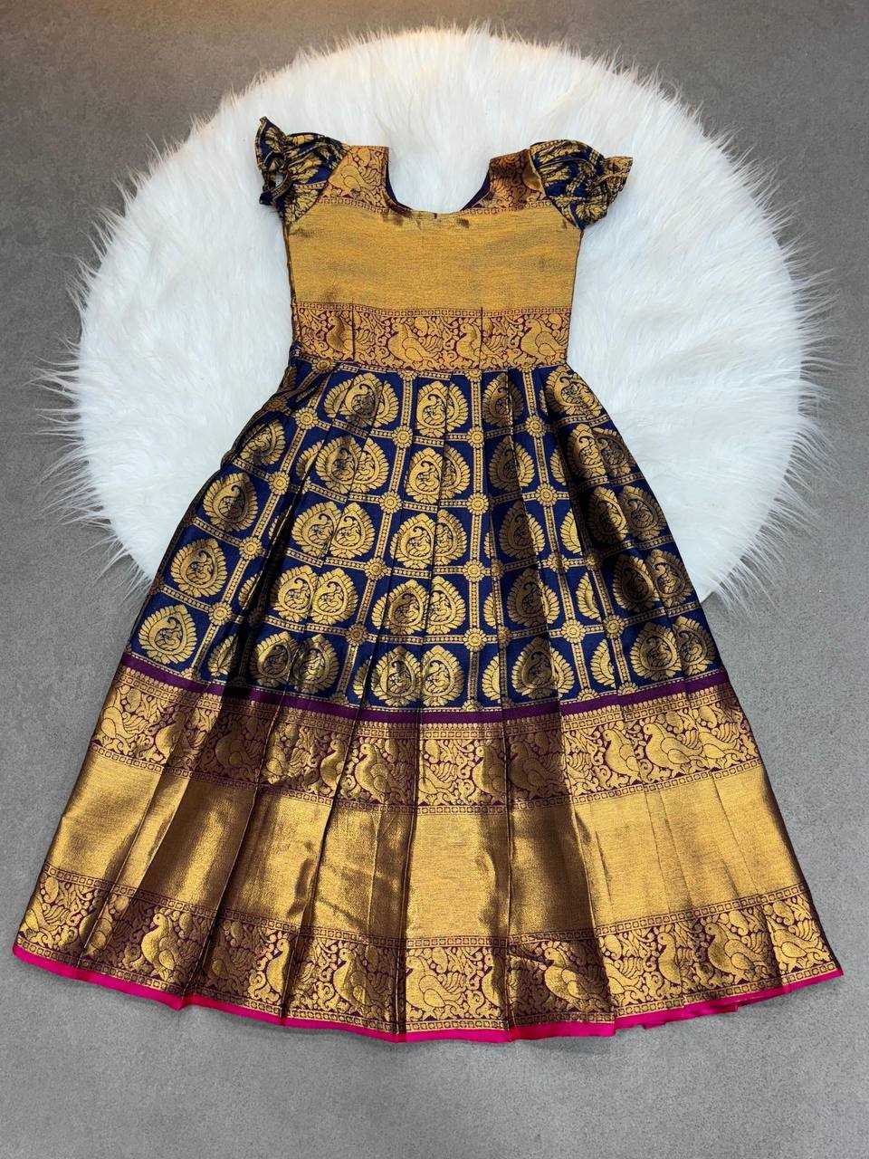 Ynf Pure Soft Shiffon KESH709 02 Kids Wear Wholesale Kids Gown Indian Wear For Kids Kids Wedding Outfits Manufacturer- Kapda Export
