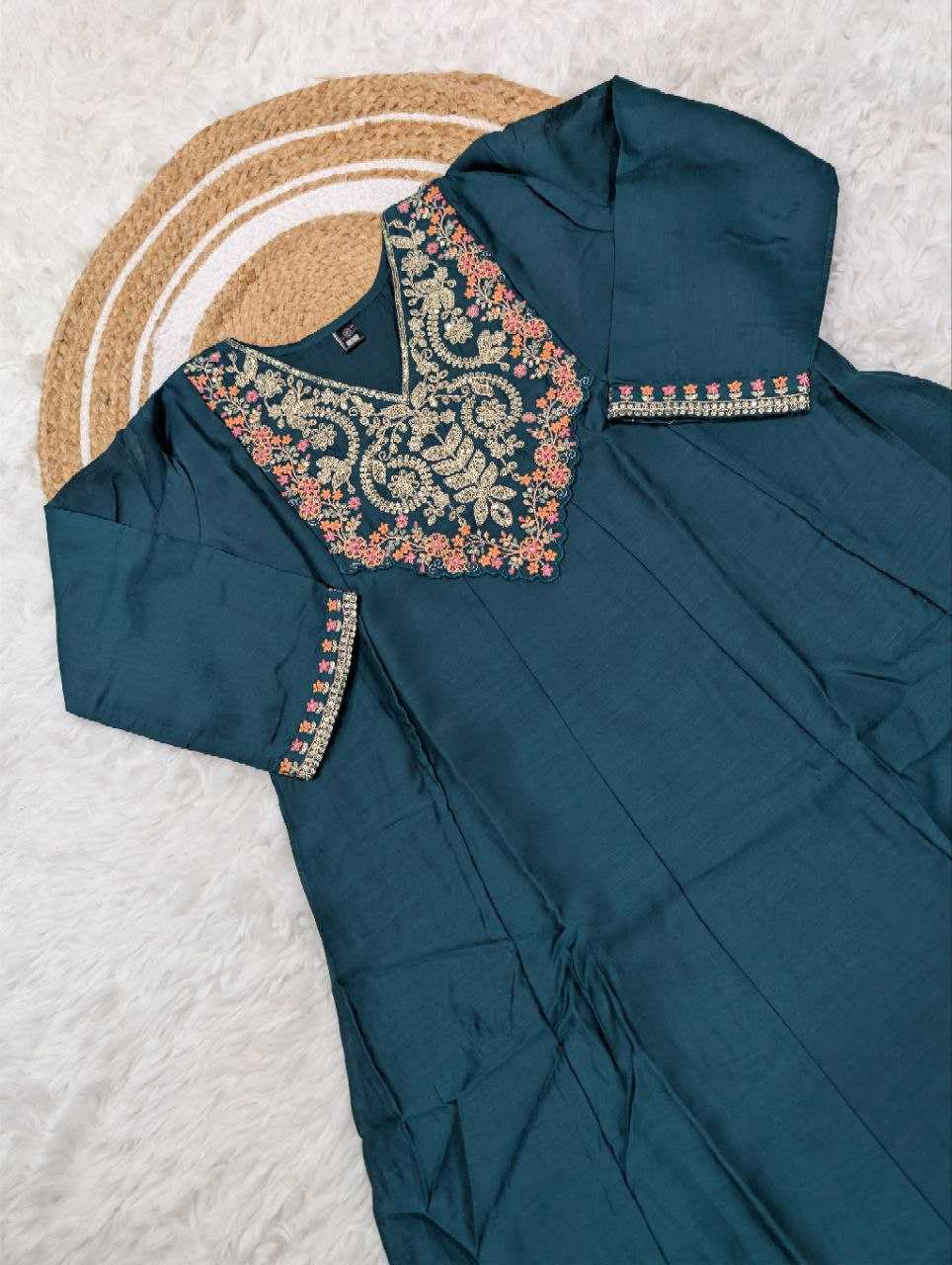 Ynf Pure Viscos KESH529 SARA Gowns Wholesale Party Gowns Embroidered Gown Sequin Gowns Manufacturer- Kapda Export