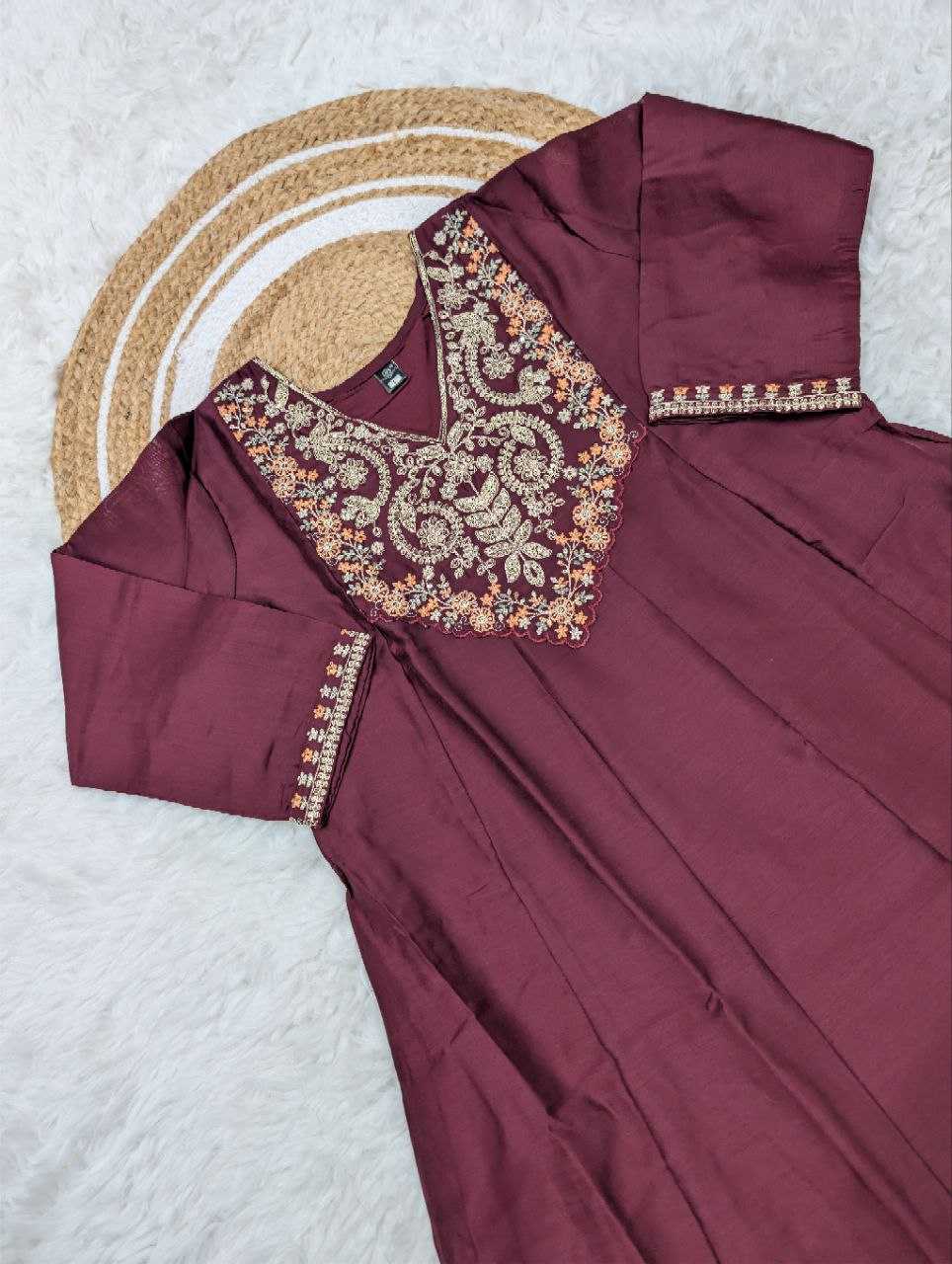 Ynf Pure Viscos KESH529 SARA Gowns Wholesale Party Gowns Embroidered Gown Sequin Gowns Manufacturer- Kapda Export