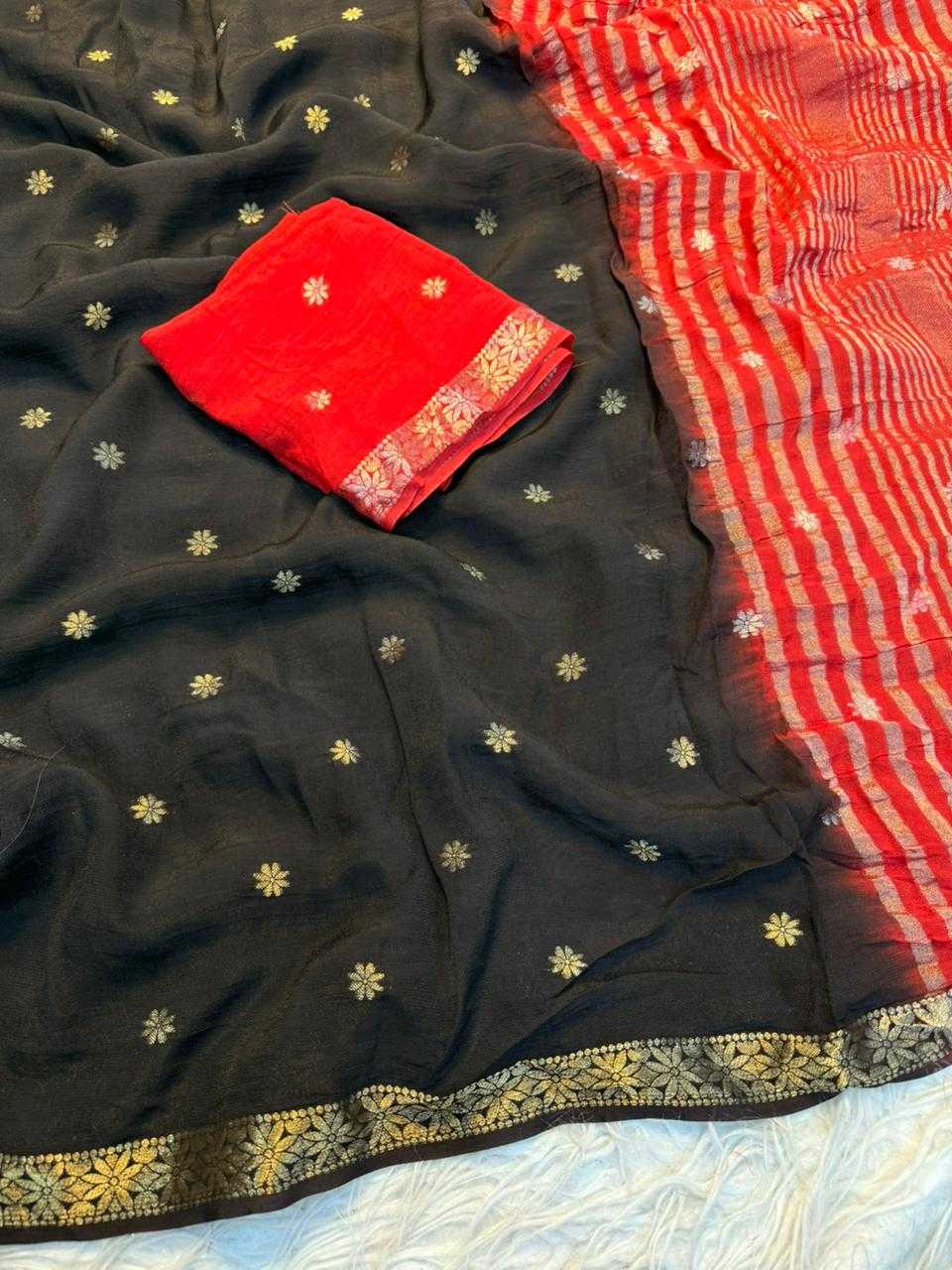 Ynf Pure Viscos KESH604 demanded Sarees Wholesale Jacquard Saree Viscose Saree Black Sarees Manufacturer- Kapda Export