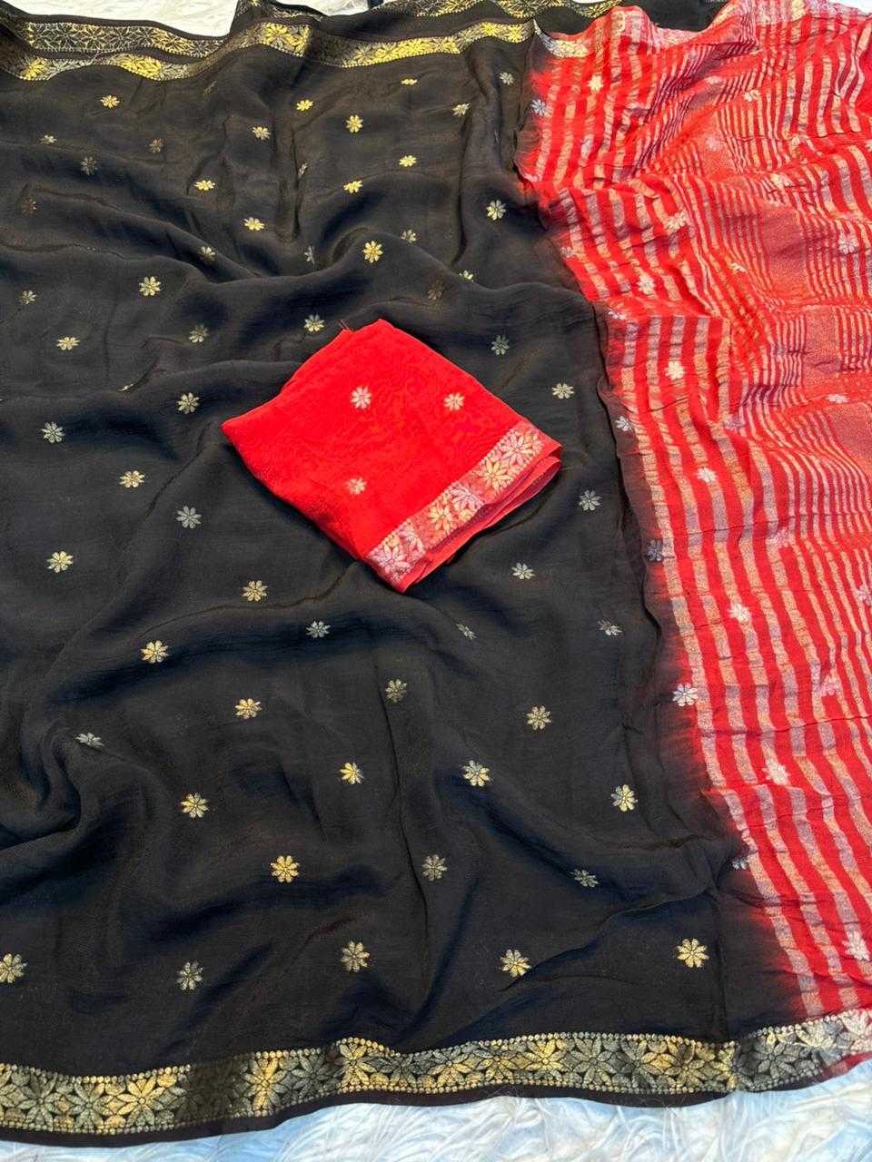 Ynf Pure Viscos KESH604 demanded Sarees Wholesale Jacquard Saree Viscose Saree Black Sarees Manufacturer- Kapda Export