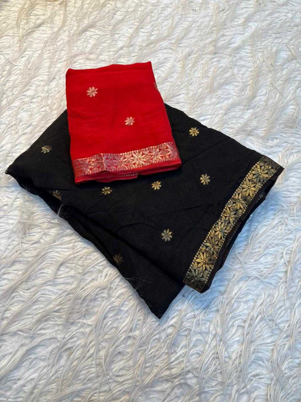 Ynf Pure Viscos KESH604 demanded Sarees Wholesale Jacquard Saree Viscose Saree Black Sarees Manufacturer- Kapda Export