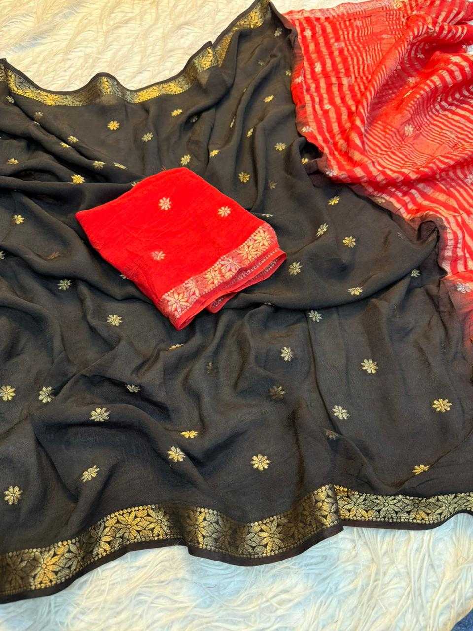 Ynf Pure Viscos KESH604 demanded Sarees Wholesale Jacquard Saree Viscose Saree Black Sarees Manufacturer- Kapda Export