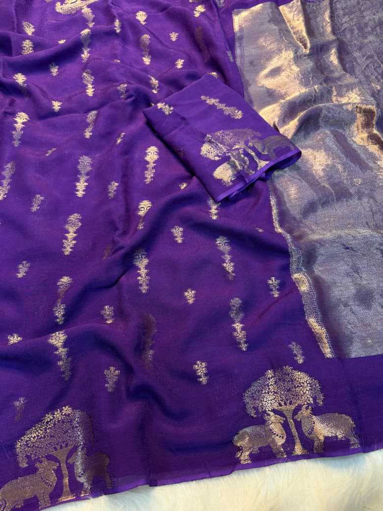 Ynf Pure Viscos KESH604 Sparrow Dola Sarees Wholesale Designer Sarees Ruffle Sarees Jacquard Saree Manufacturer- Kapda Export