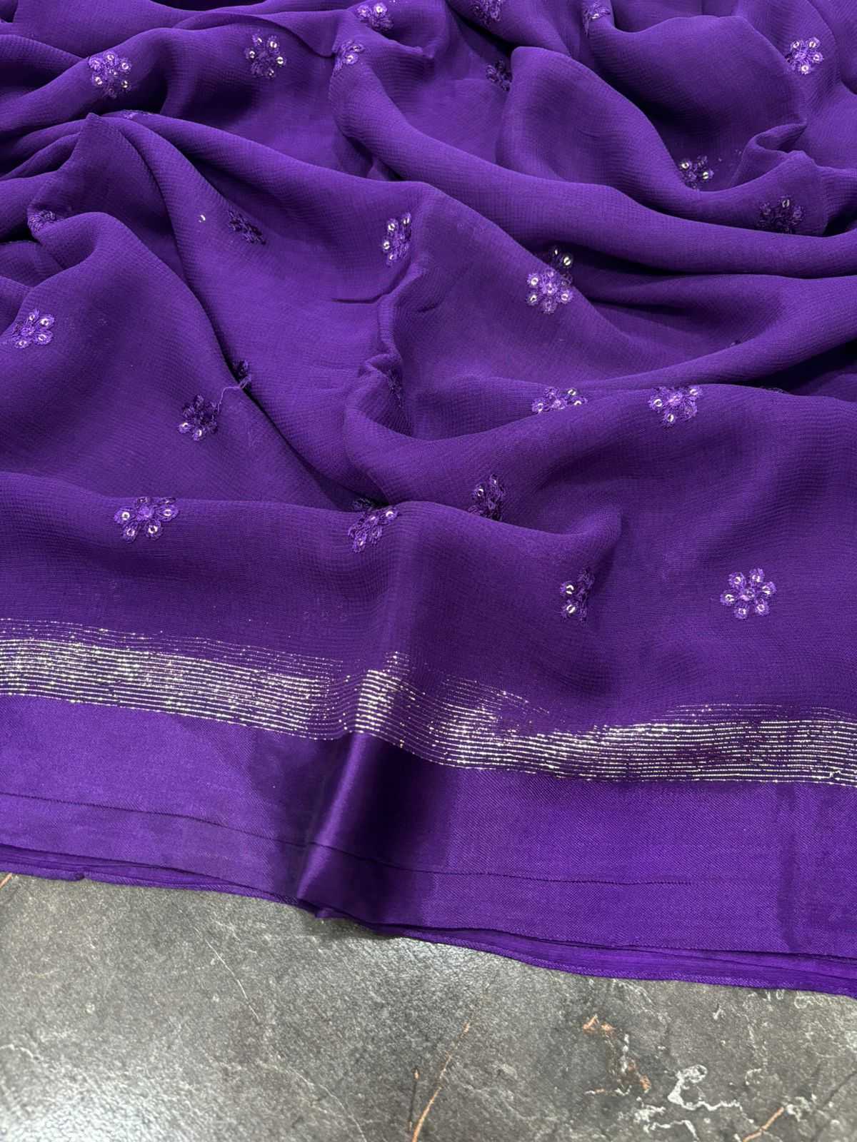 Ynf Pure Viscos KESH691 Satin Patta Sarees Wholesale Sequins Work Saree Viscose Saree Satin Sarees Manufacturer- Kapda Export