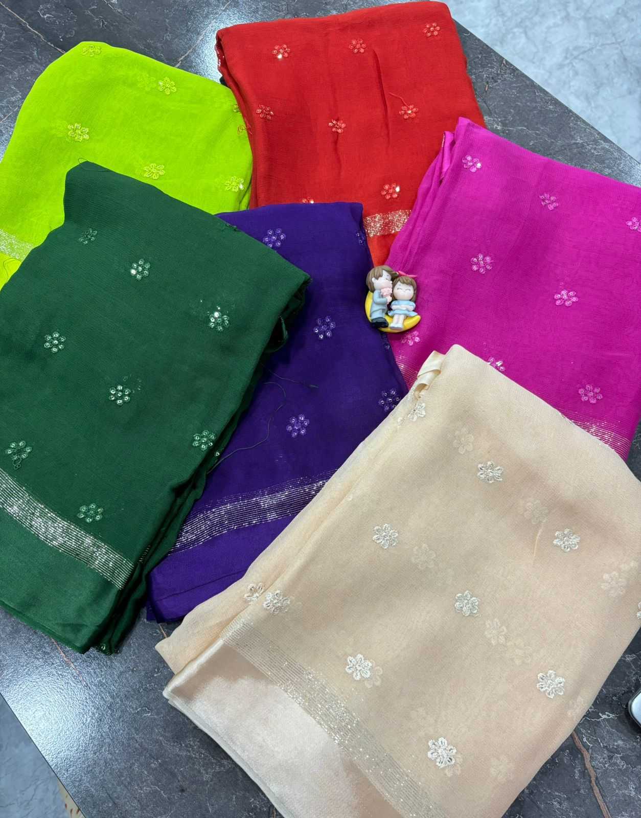 Ynf Pure Viscos KESH691 Satin Patta Sarees Wholesale Sequins Work Saree Viscose Saree Satin Sarees Manufacturer- Kapda Export