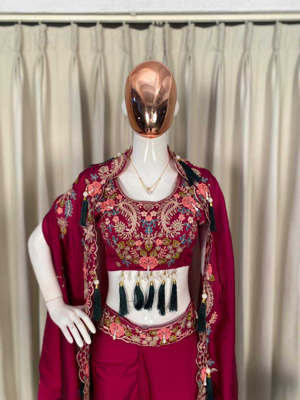 Ynf Rangoli Silk KESH678 425 Kurti Wholesale Embroidered Kurtis Silk Kurtis Kurtis With Dhoti Manufacturer- Kapda Export