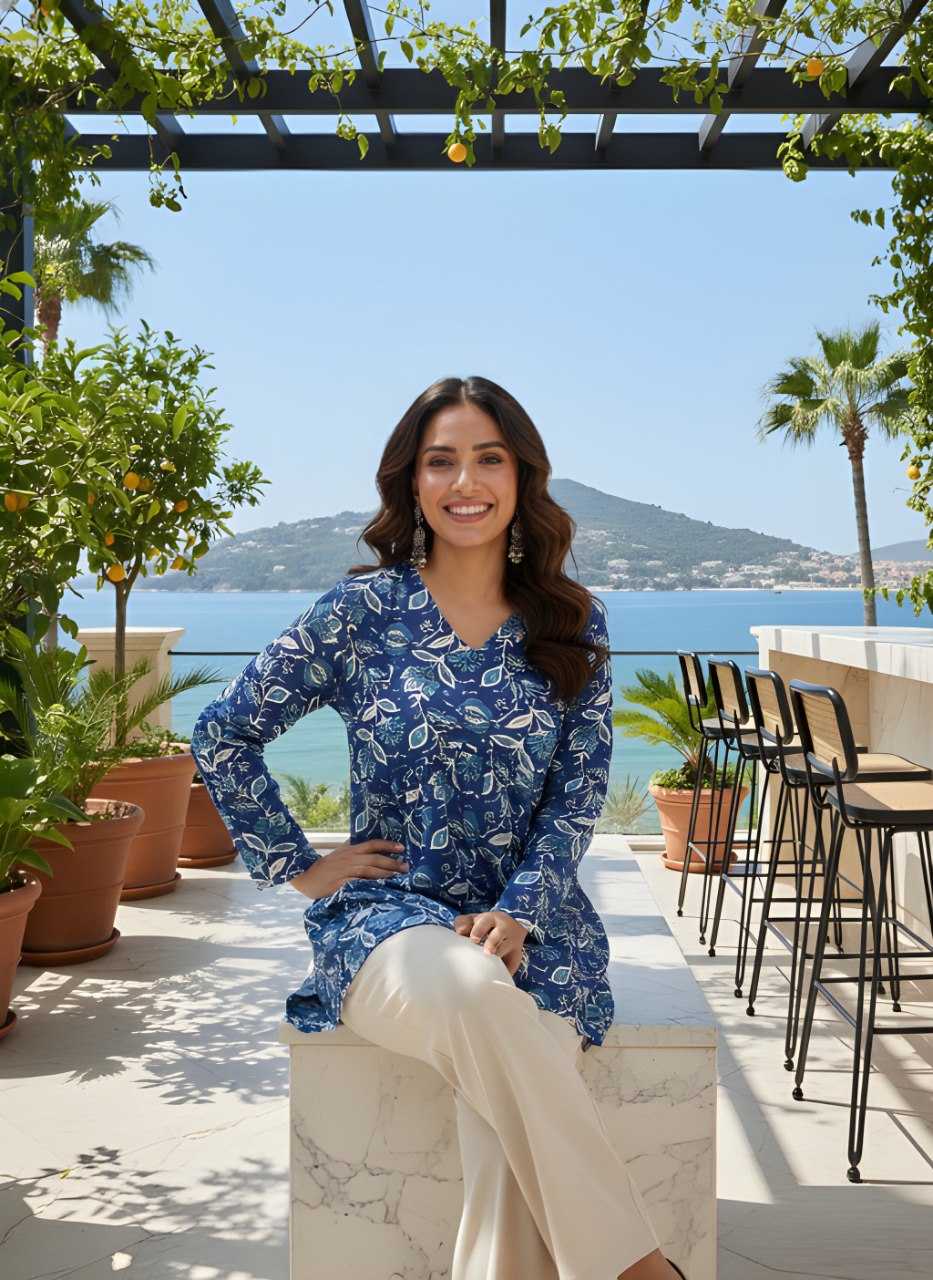 Ynf Rayon KESH559 1041 Kurti Wholesale Short Kurtis Printed Kurtis Tunic Kurti Manufacturer- Kapda Export