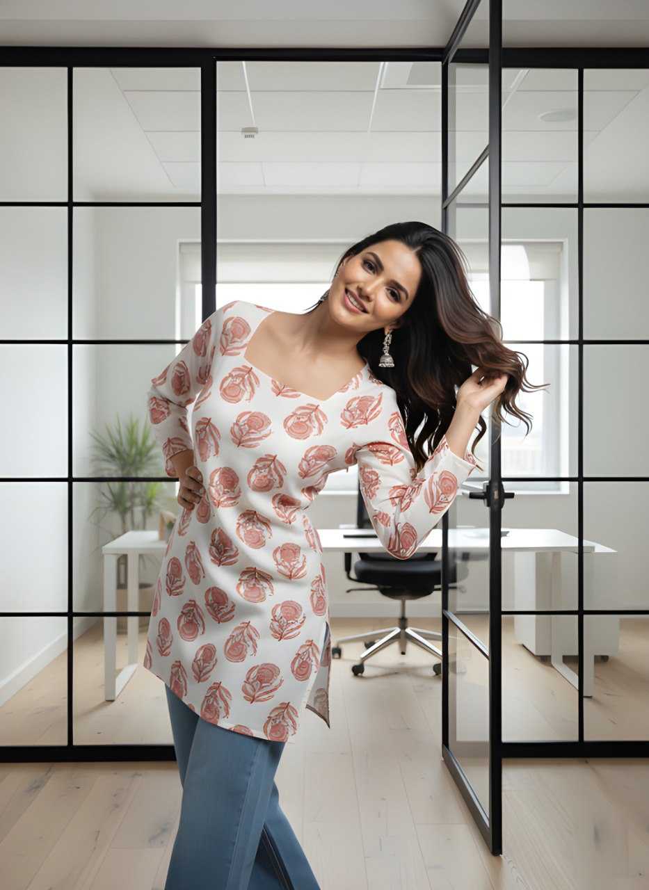 Ynf Rayon KESH559 1042 Kurti Wholesale Short Kurtis Printed Kurtis Tunic Kurti Manufacturer- Kapda Export