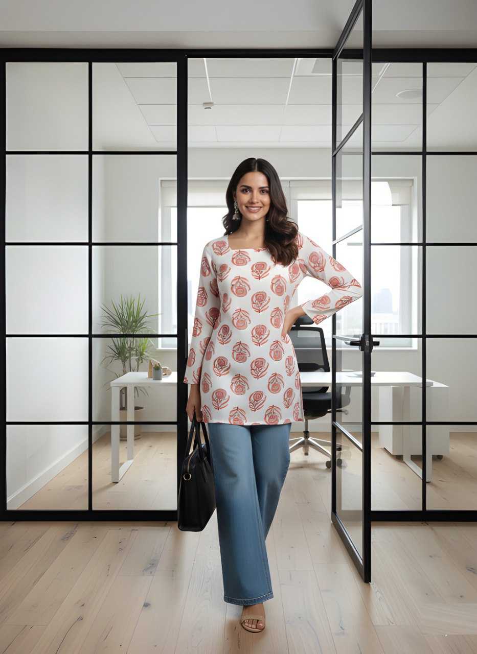 Ynf Rayon KESH559 1042 Kurti Wholesale Short Kurtis Printed Kurtis Tunic Kurti Manufacturer- Kapda Export