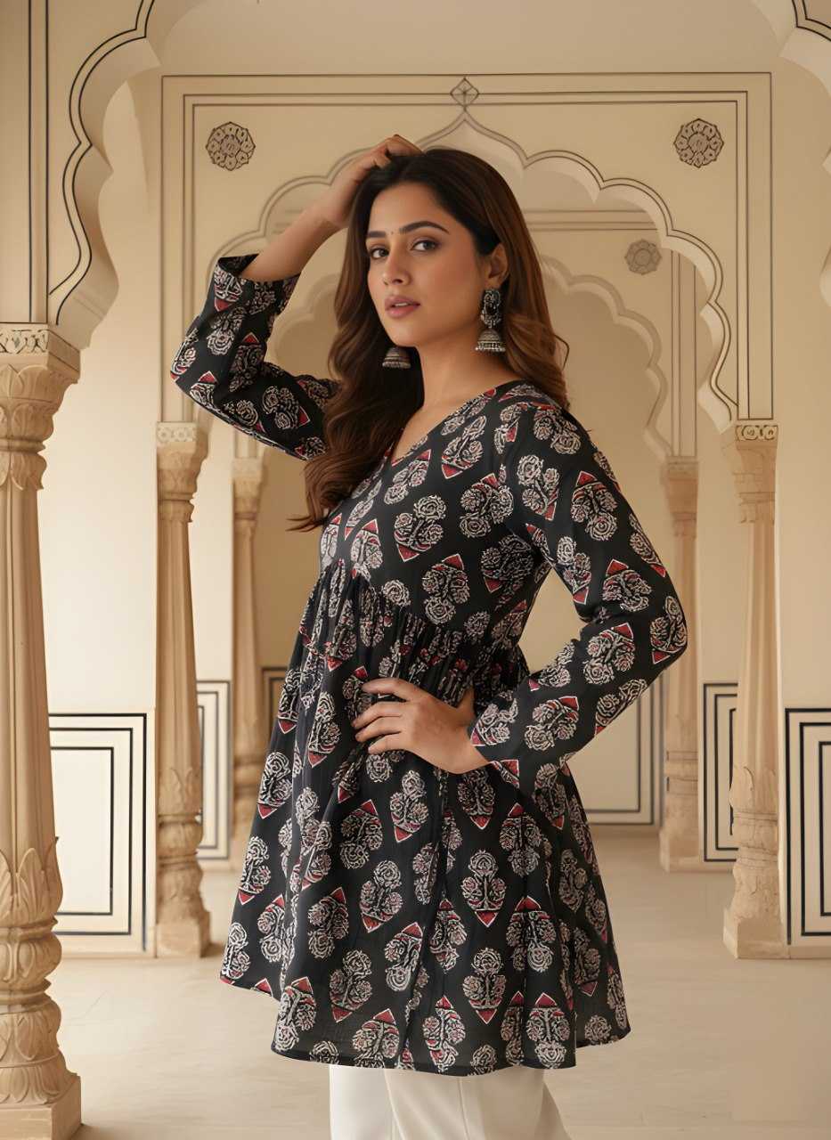 Ynf Rayon KESH559 1043 Kurti Wholesale Short Kurtis Printed Kurtis Tunic Kurti Manufacturer- Kapda Export