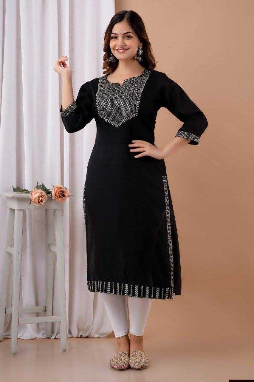 Ynf Reyon Cotton KESH461 220 Kurti Wholesale Casual Kurtis Festive Kurtis Embroidered Kurtis Manufacturer- Kapda Export