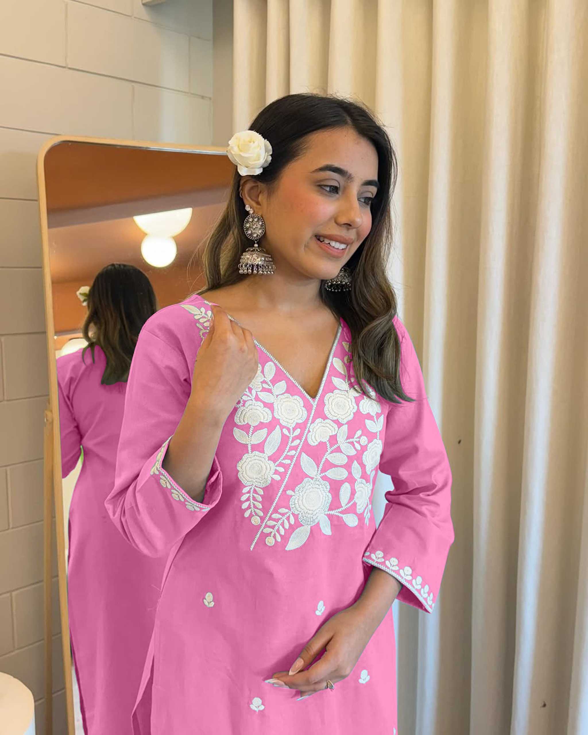 Ynf Reyon Cotton KESH502 MF 1008 Kurti Festive Collections Plus Size Collections Wholesale Rayon Kurtis Kurtis With Bottom Embroidered Kurtis Manufacturer- Kapda Export