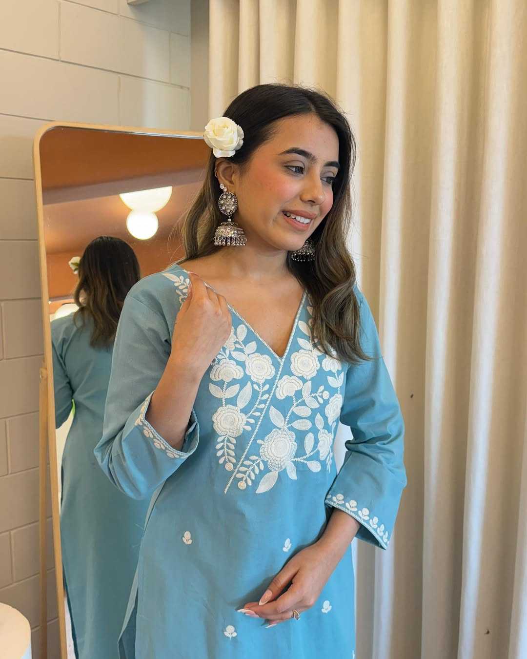 Ynf Reyon Cotton KESH502 MF 1008 Kurti Festive Collections Plus Size Collections Wholesale Rayon Kurtis Kurtis With Bottom Embroidered Kurtis Manufacturer- Kapda Export