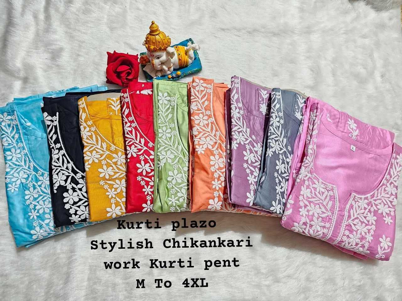 Ynf Reyon Cotton KESH502 MF 499 Kurti Festive Collections Plus Size Collections Wholesale Cotton Kurtis Chikankari Kurtis Kurti With Palazzo Manufacturer- Kapda Export