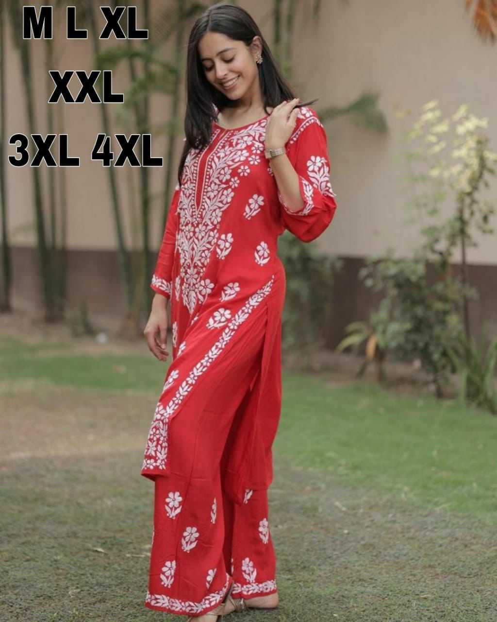 Ynf Reyon Cotton KESH502 MF 499 Kurti Festive Collections Plus Size Collections Wholesale Cotton Kurtis Chikankari Kurtis Kurti With Palazzo Manufacturer- Kapda Export
