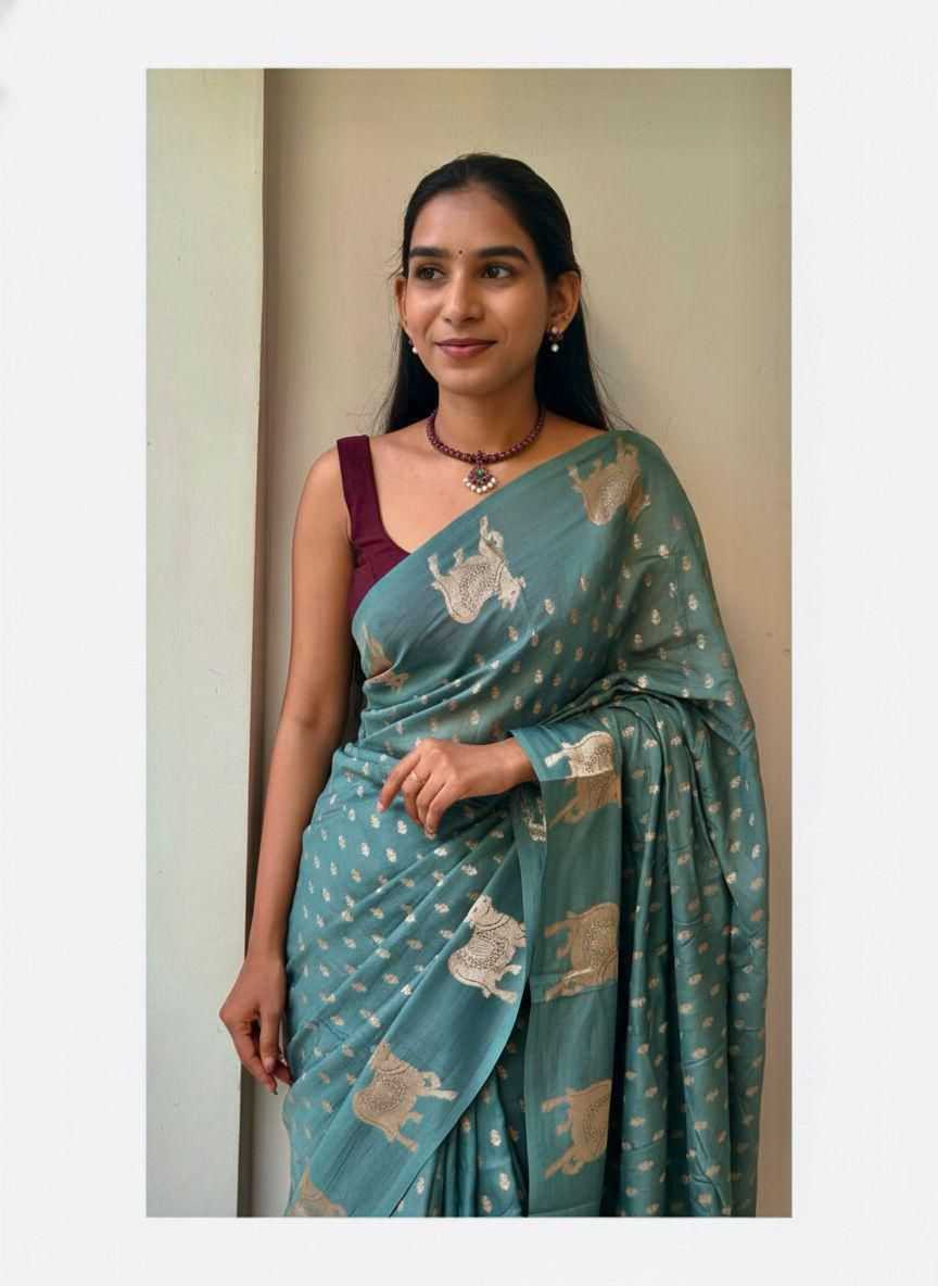 Ynf Russian Silk KESH547 MALAM Sarees Wholesale Party Wear Sarees Ruffle Sarees Festive Sarees Manufacturer- Kapda Export