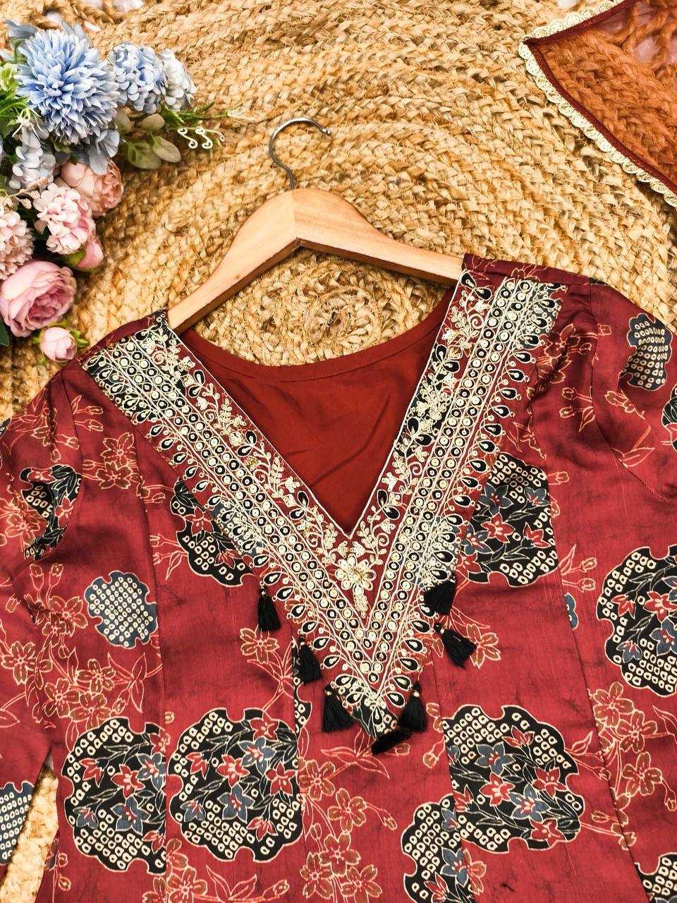 Ynf Satin KESH501 anarkali Suits & Dresses Wholesale Printed Suits Anarkali Suits Red Salwar Suit Manufacturer- Kapda Export