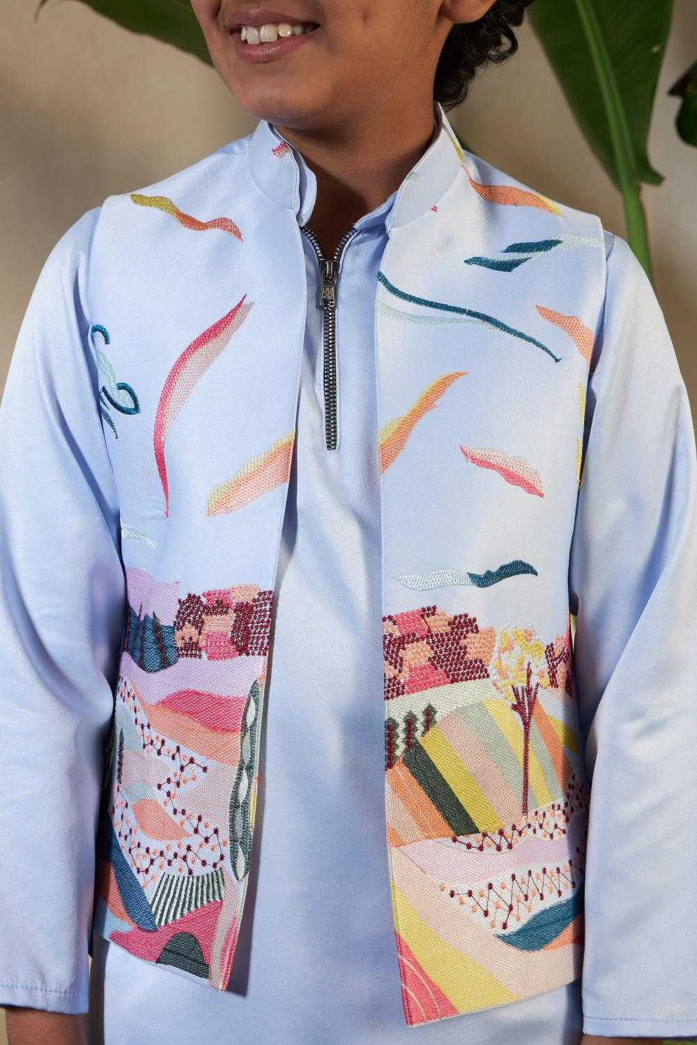 Ynf Satin RIN202 91071 ETHNIC CARNIVAL Kids Wear Wholesale Boys Kurta Pyjama Kids Kurta Pajama Baby Boy Kurta Set Manufacturer- Kapda Export