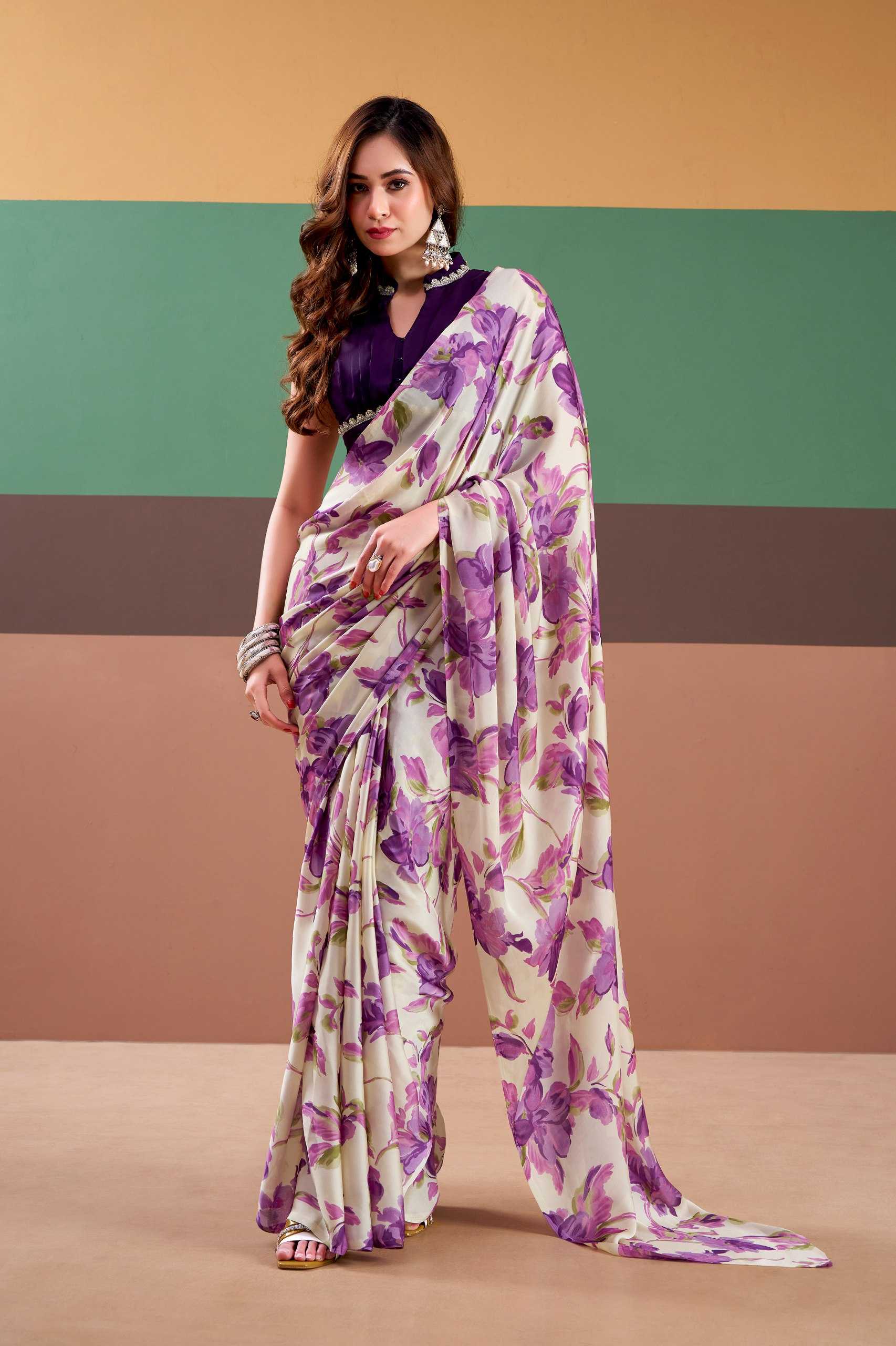 Ynf Satin Silk KESH134 7008 Sarees Wholesale Designer Sarees Printed Sarees Weightless Sarees Manufacturer- Kapda Export