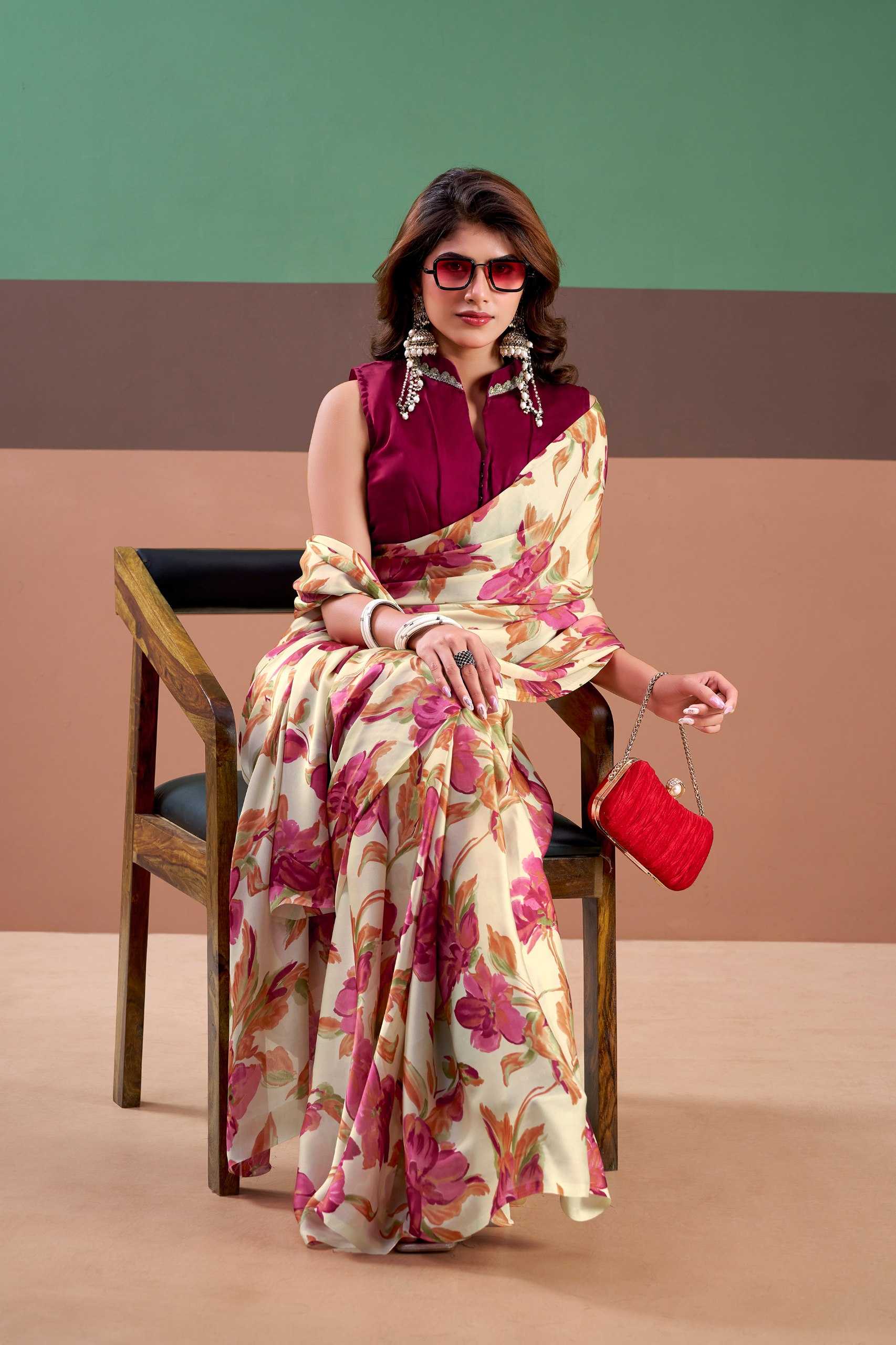 Ynf Satin Silk KESH134 7008 Sarees Wholesale Designer Sarees Printed Sarees Weightless Sarees Manufacturer- Kapda Export