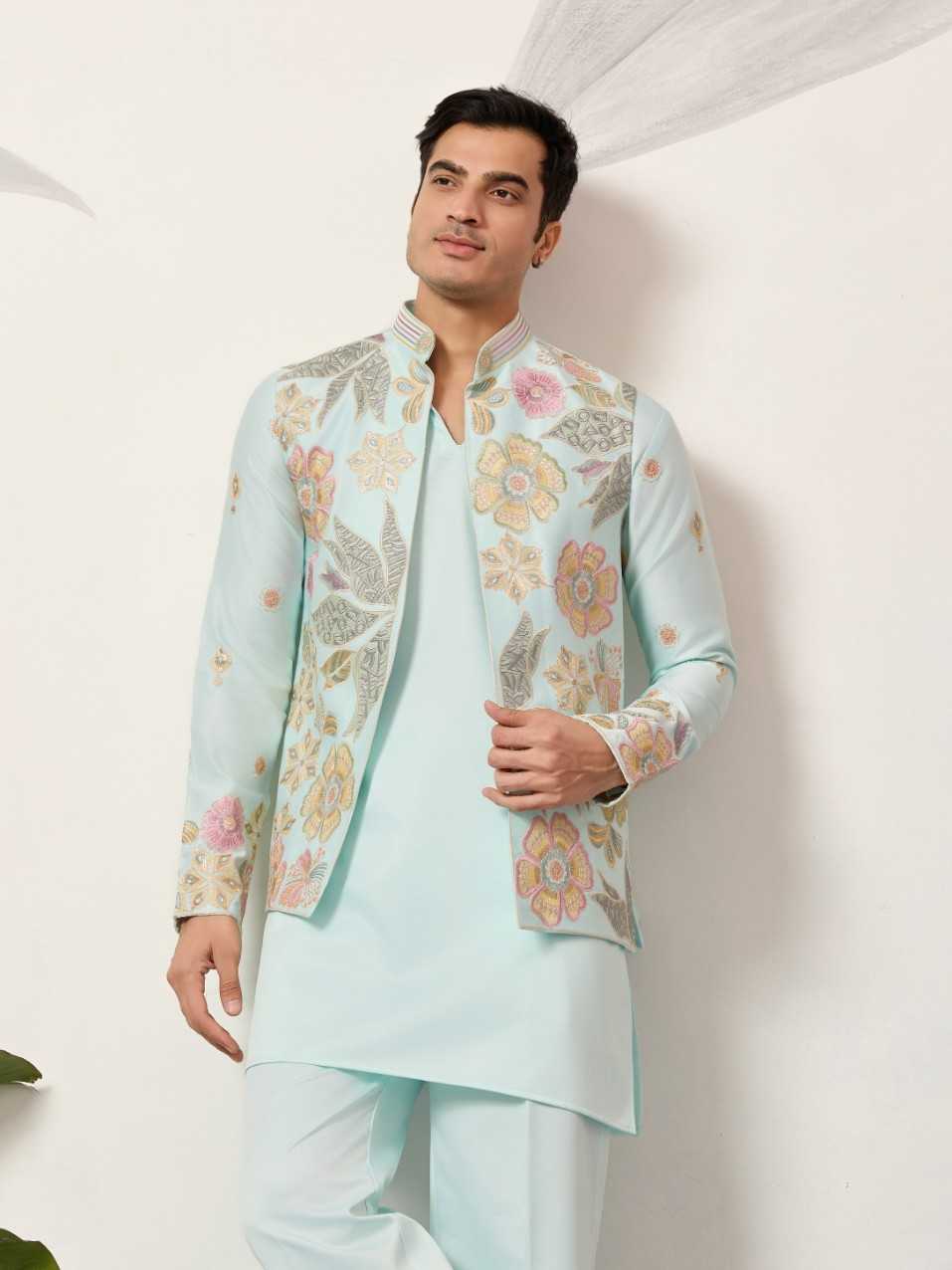 Ynf Satin Silk RIN202 SHUBHKALA VIRAASAT 21041 Mens Wear Wholesale Mens Kurta Pyjama Men Short Kurta Men Wedding kurta Manufacturer- Kapda Export