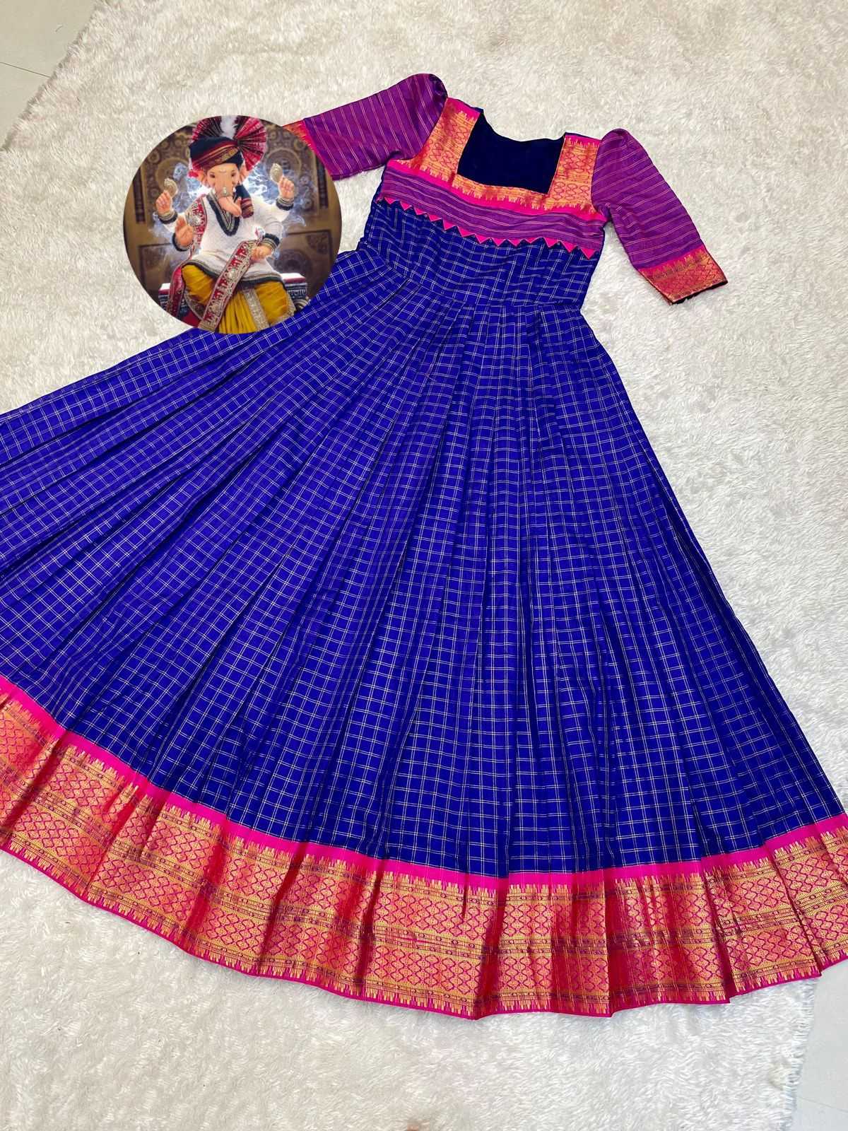 Ynf Silk Cotton RIN235 ONE Gowns Wholesale Evening Gowns Party Wear Gowns Designer Gowns Manufacturer- Kapda Export