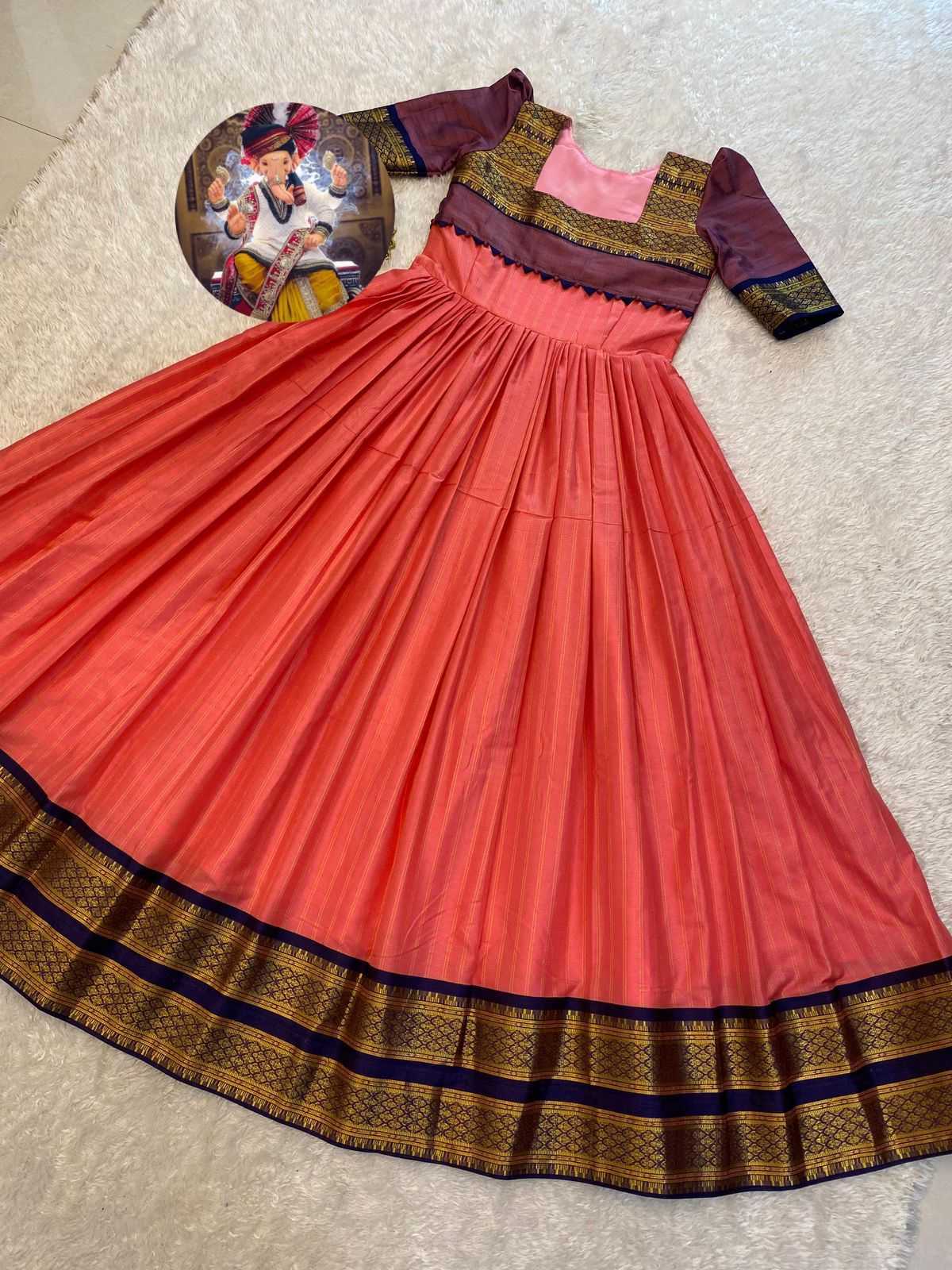 Ynf Silk Cotton RIN235 ONE Gowns Wholesale Evening Gowns Party Wear Gowns Designer Gowns Manufacturer- Kapda Export