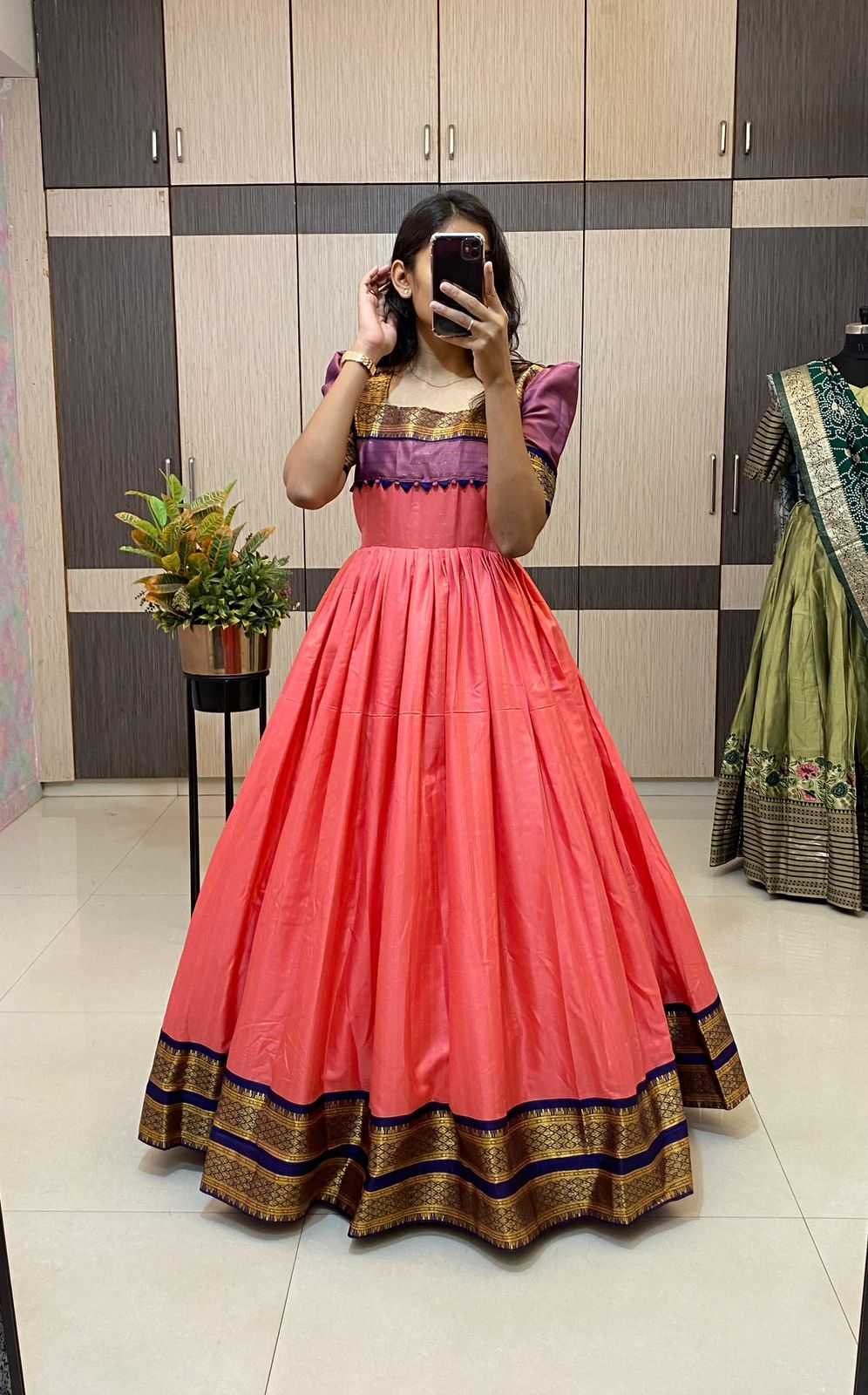 Ynf Silk Cotton RIN235 ONE Gowns Wholesale Fancy Gowns Party Gowns Long Gowns Manufacturer- Kapda Export