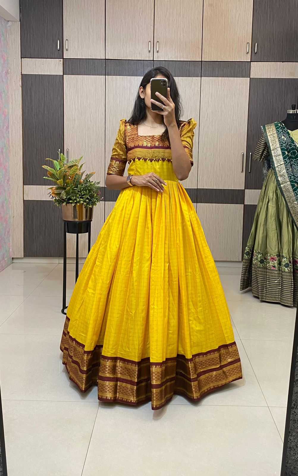 Ynf Silk Cotton RIN235 ONE Gowns Wholesale Fancy Gowns Party Gowns Long Gowns Manufacturer- Kapda Export