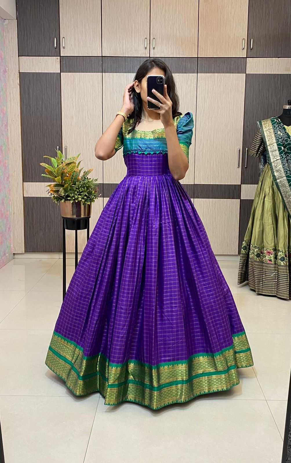 Ynf Silk Cotton RIN235 ONE Gowns Wholesale Fancy Gowns Party Gowns Long Gowns Manufacturer- Kapda Export