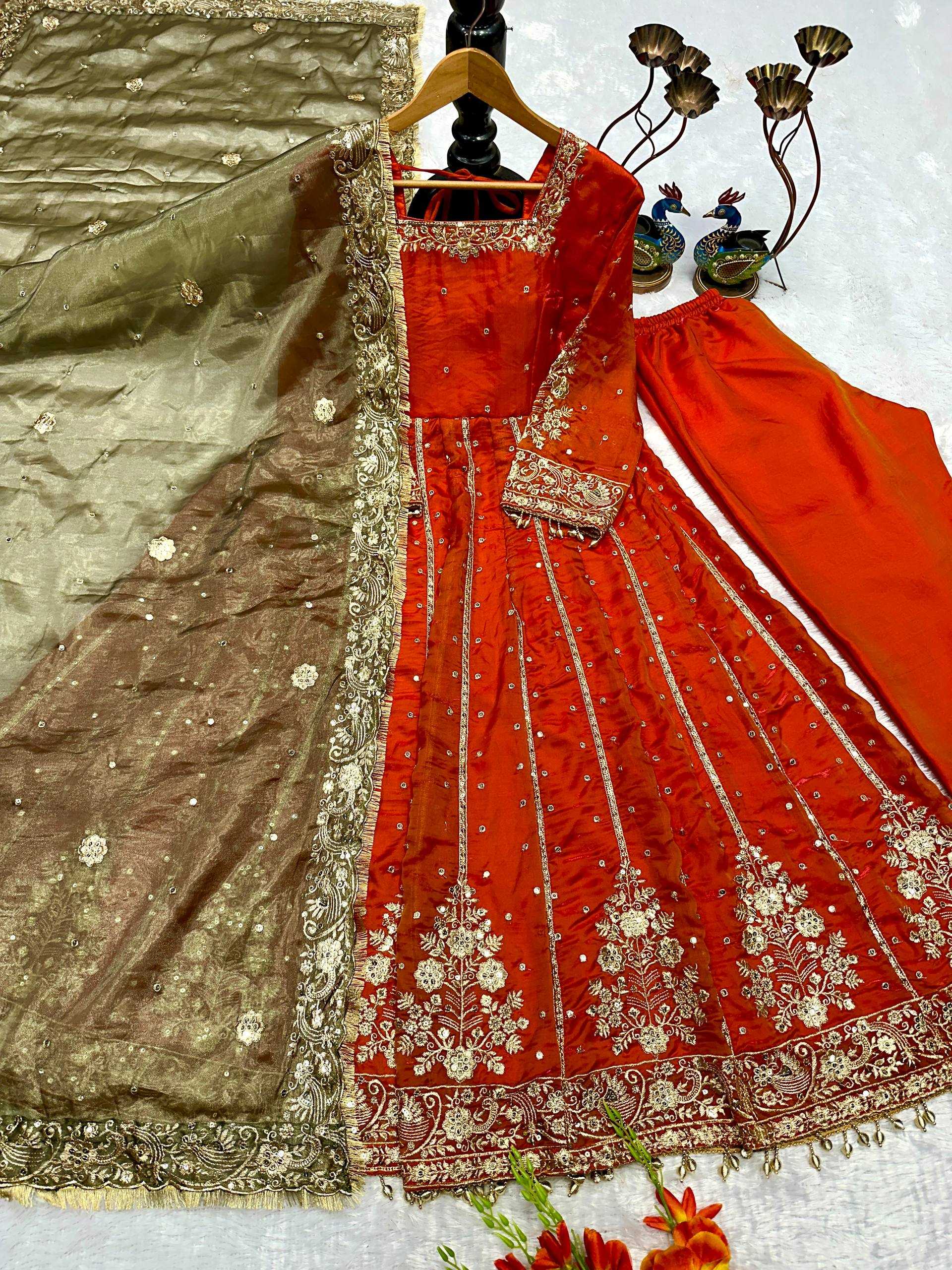 Ynf Silk KESH523 313 Gowns Wholesale Fancy Gowns Embroidery Gowns Long Gowns Manufacturer- Kapda Export