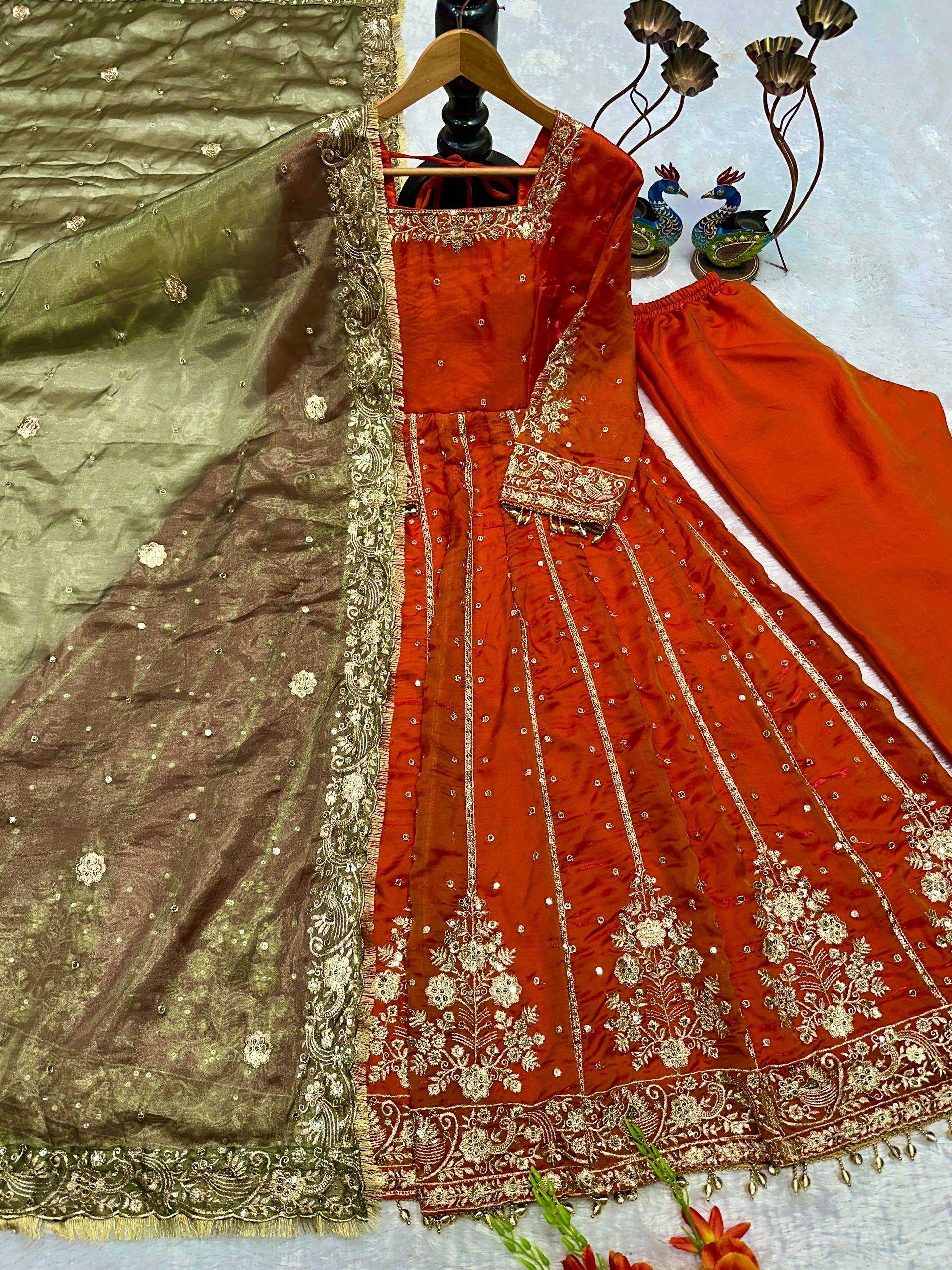 Ynf Silk KESH523 313 Gowns Wholesale Fancy Gowns Embroidery Gowns Long Gowns Manufacturer- Kapda Export