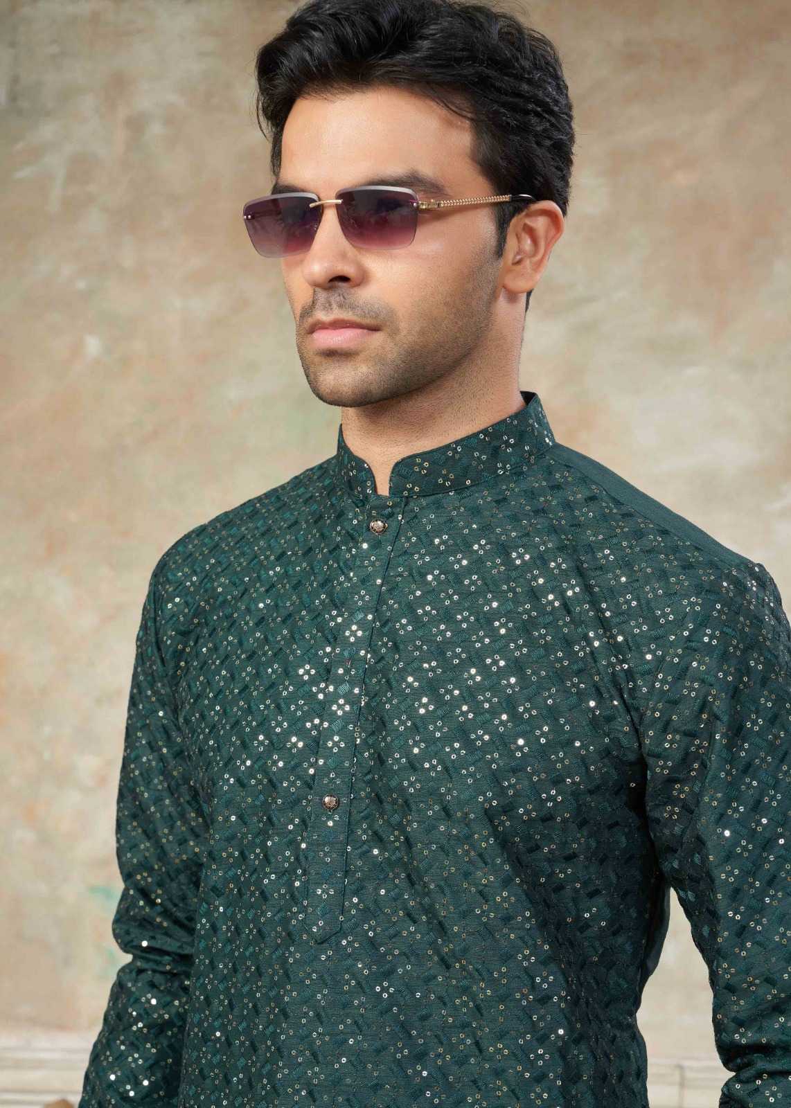Ynf Silk KESH530 Outluk Vol 139 Mens Wear Wholesale Mens Kurta Pyjama Silk Kurta Designer Ethnic Set Manufacturer- Kapda Export