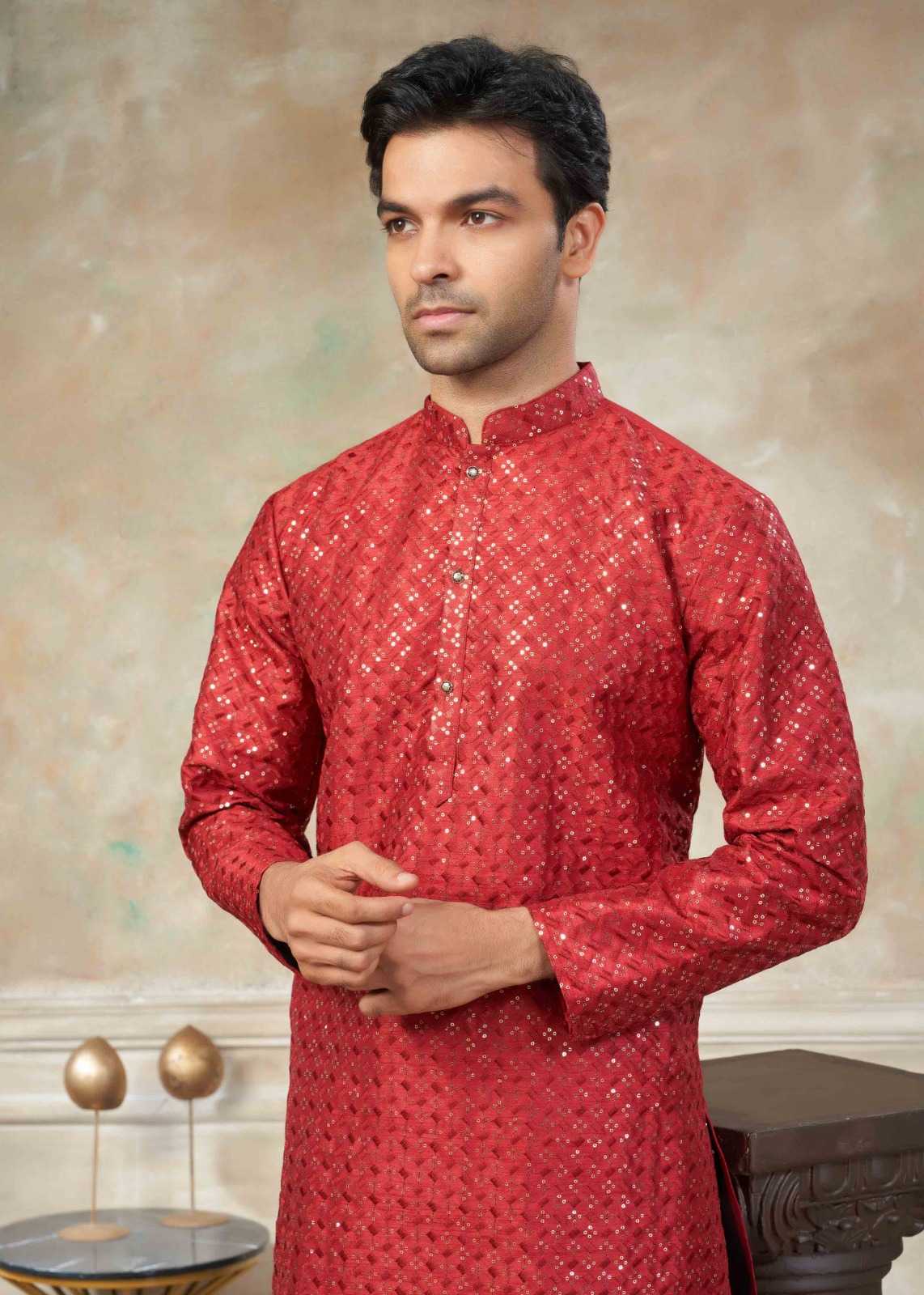 Ynf Silk KESH530 Outluk Vol 139 Mens Wear Wholesale Mens Kurta Pyjama Silk Kurta Designer Ethnic Set Manufacturer- Kapda Export