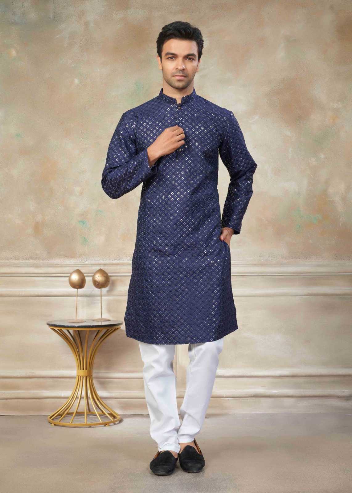 Ynf Silk KESH530 Outluk Vol 139 Mens Wear Wholesale Mens Kurta Pyjama Silk Kurta Designer Ethnic Set Manufacturer- Kapda Export