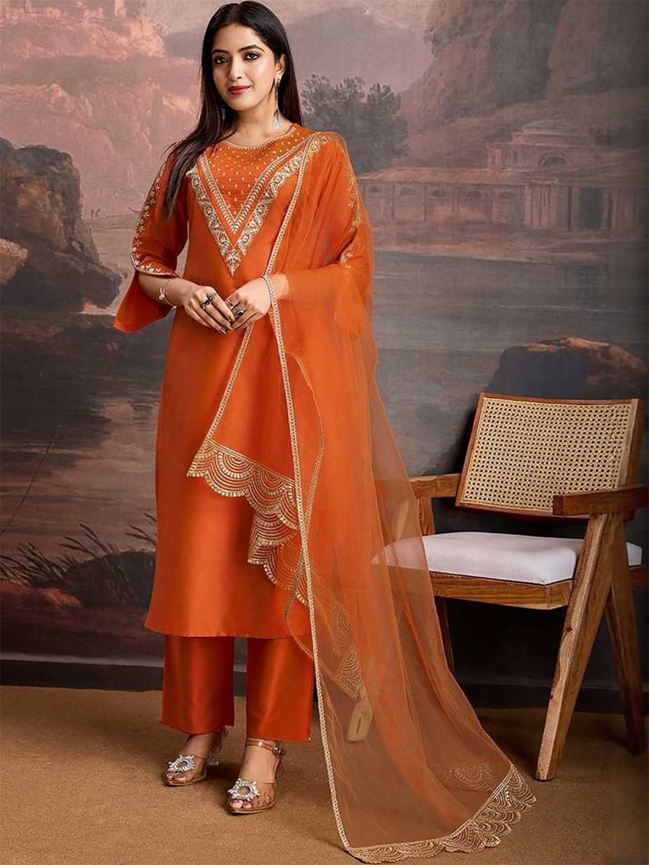 Ynf Silk KESH545 DASTOOR Suits & Dresses Wholesale Silk Suits Embroidered Suits Long Kurti Suits Manufacturer- Kapda Export