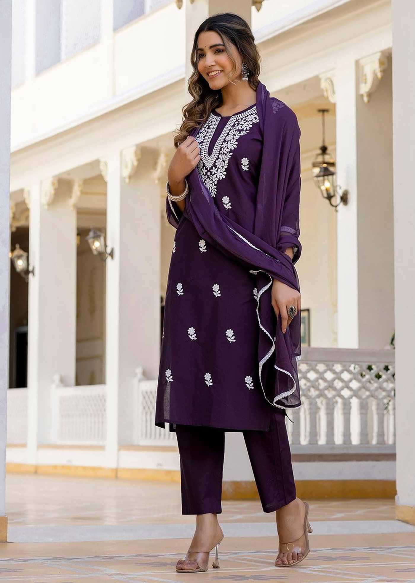 Ynf Silk KESH545 Muflis Suits & Dresses Wholesale Designer Suits Silk Suits Embroidered Suits Manufacturer- Kapda Export