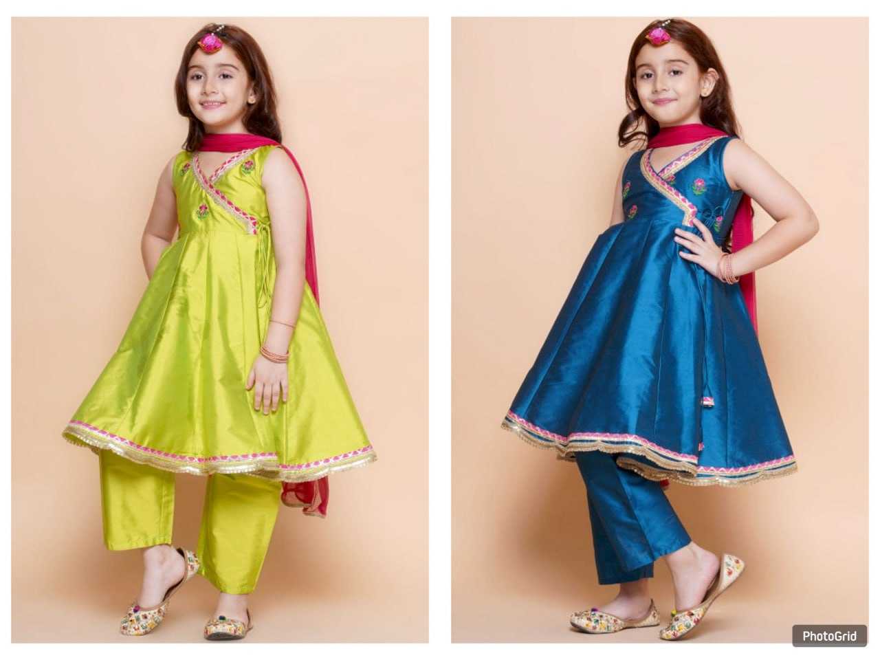 Ynf Silk KESH642 033 Kids Wear Wholesale Girls Kurti Kids Traditional Outfits Ethnic Dresses For Kids Manufacturer- Kapda Export
