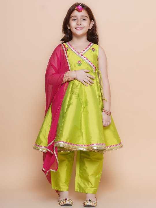 Ynf Silk KESH642 033 Kids Wear Wholesale Girls Kurti Kids Traditional Outfits Ethnic Dresses For Kids Manufacturer- Kapda Export
