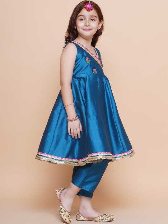 Ynf Silk KESH642 033 Kids Wear Wholesale Girls Kurti Kids Traditional Outfits Ethnic Dresses For Kids Manufacturer- Kapda Export