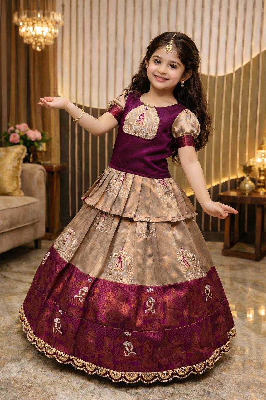 Ynf Silk KESH642 066 Kids Wear Wholesale Kids Lehenga Kids Lehenga Choli Girls Ethnic Wear Manufacturer- Kapda Export
