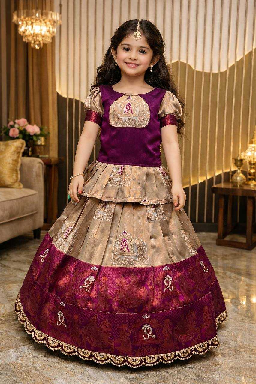 Ynf Silk KESH642 066 Kids Wear Wholesale Kids Lehenga Kids Lehenga Choli Girls Ethnic Wear Manufacturer- Kapda Export